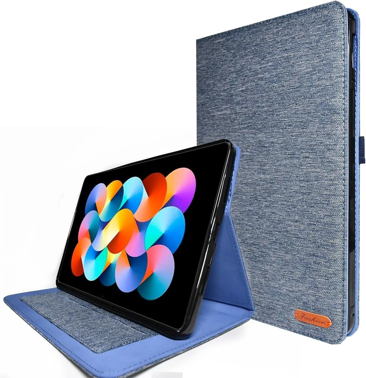 کیف تبلت سازگار با شیائومی Mi Pad 6/6 Pro 2023 11.2 اینچ، کاور محافظ تاشو با پارچه طرح دار، با قابلیت بیدار شدن/خواب خودکار و دارای جای کارت