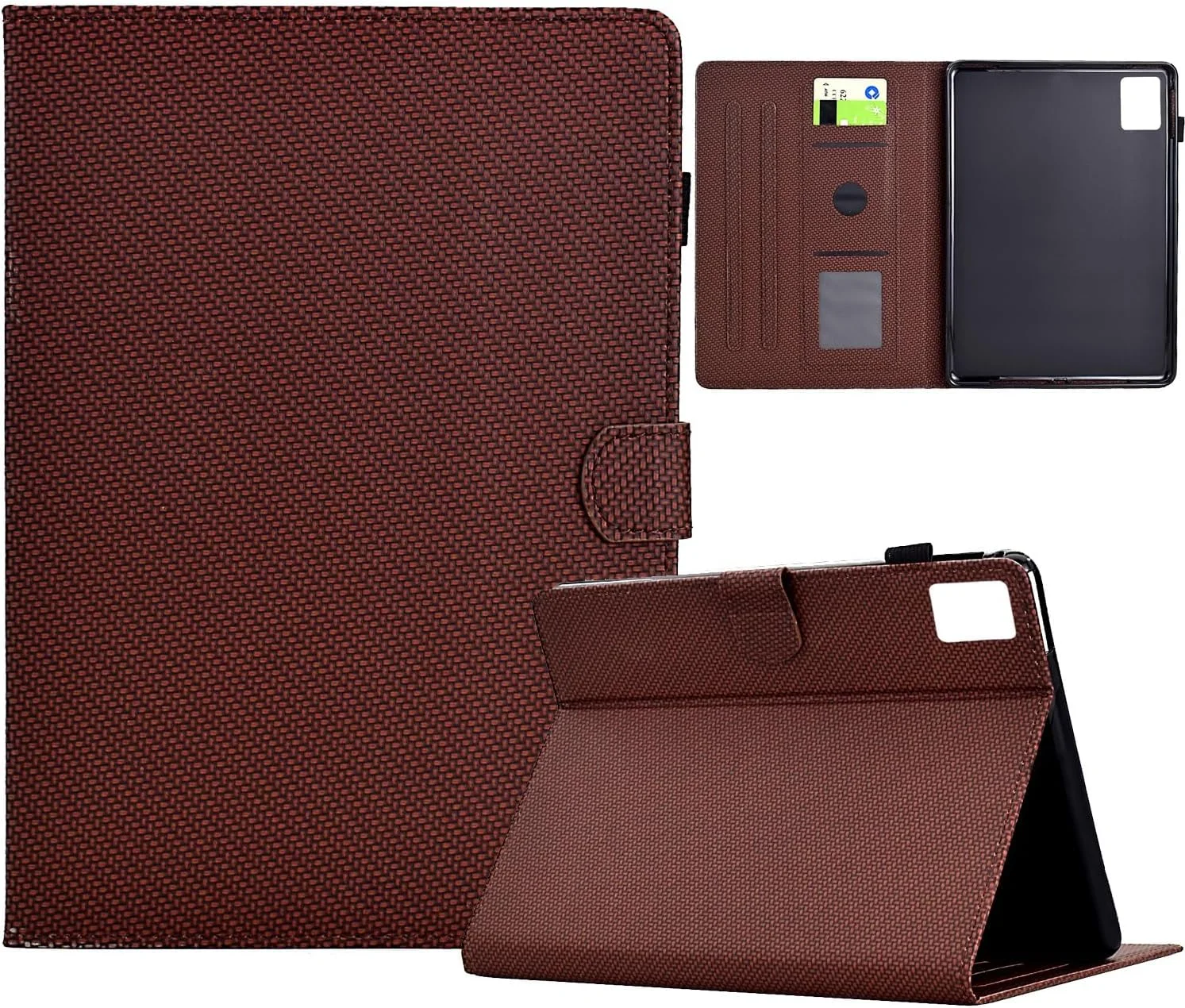 کیف تبلت مسافرتی سازگار با شیائومی Redmi Pad SE 11 اینچ 2023، کیف چرمی PU باریک با پایه چند زاویه ای و جای کارت کیف تبلت مسافرتی سازگار با شیائومی Redmi Pad SE 11 اینچ 2023، کیف چرمی PU باریک با پایه چند زاویه ای و جای کارت