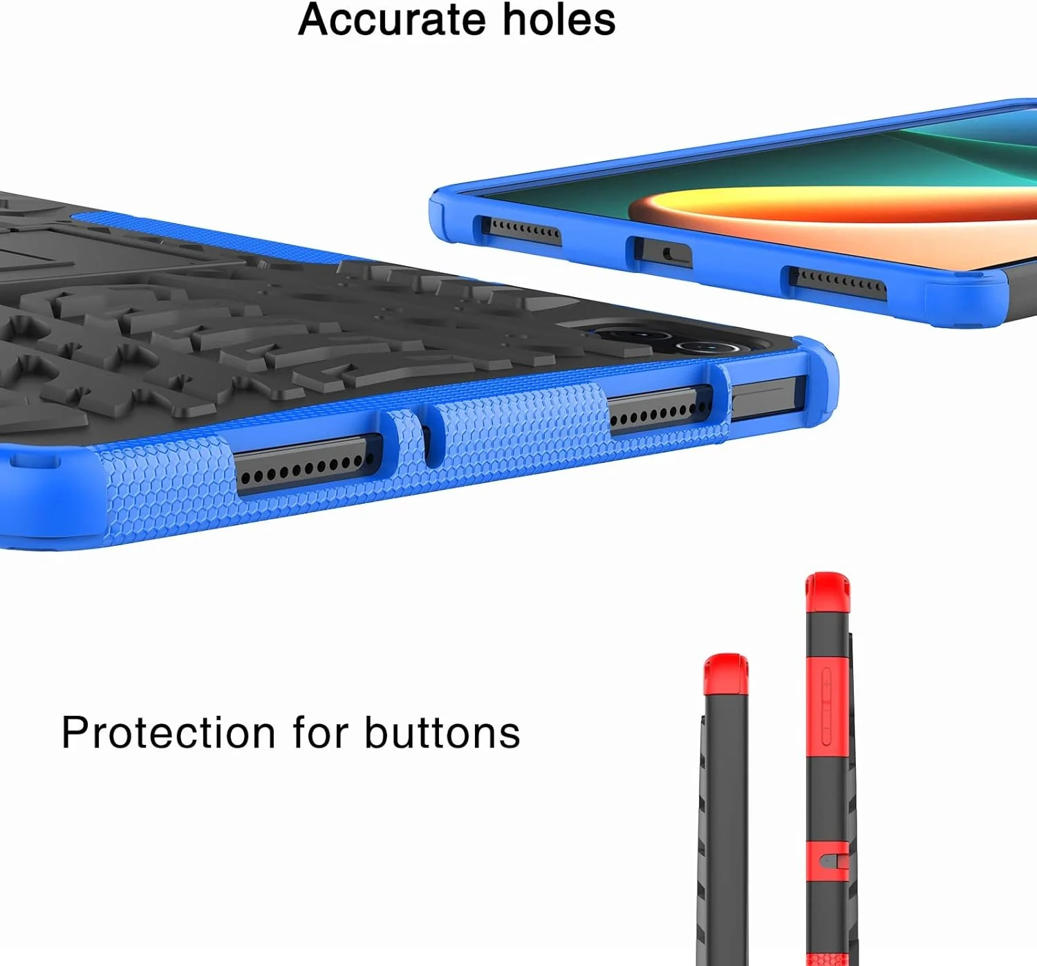 کیف تبلت سازگار با Xiaomi Mi Pad 5/Mipad 5 PRO 11 اینچ 2021، بافت لاستیک، روکش محافظ TPU+PC با پایه و دسته تاشو کیف تبلت سازگار با Xiaomi Mi Pad 5/Mipad 5 PRO 11 اینچ 2021، بافت لاستیک، روکش محافظ TPU+PC با پایه و دسته تاشو
