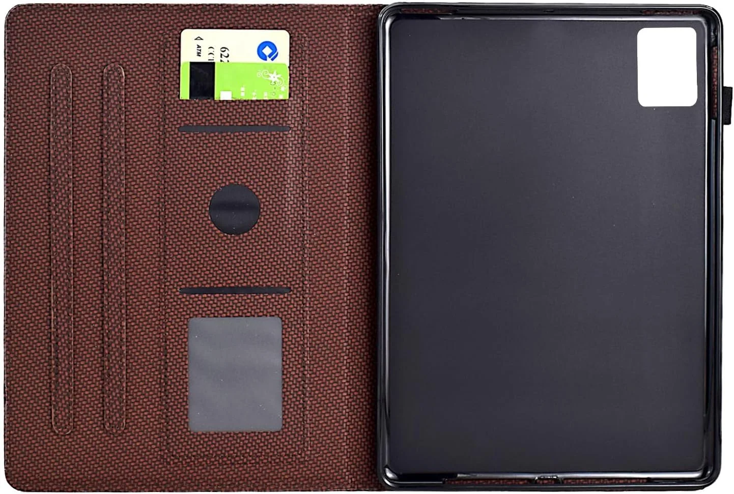 کیف تبلت مسافرتی سازگار با شیائومی Redmi Pad SE 11 اینچ 2023، کیف چرمی PU باریک با پایه چند زاویه ای و جای کارت کیف تبلت مسافرتی سازگار با شیائومی Redmi Pad SE 11 اینچ 2023، کیف چرمی PU باریک با پایه چند زاویه ای و جای کارت