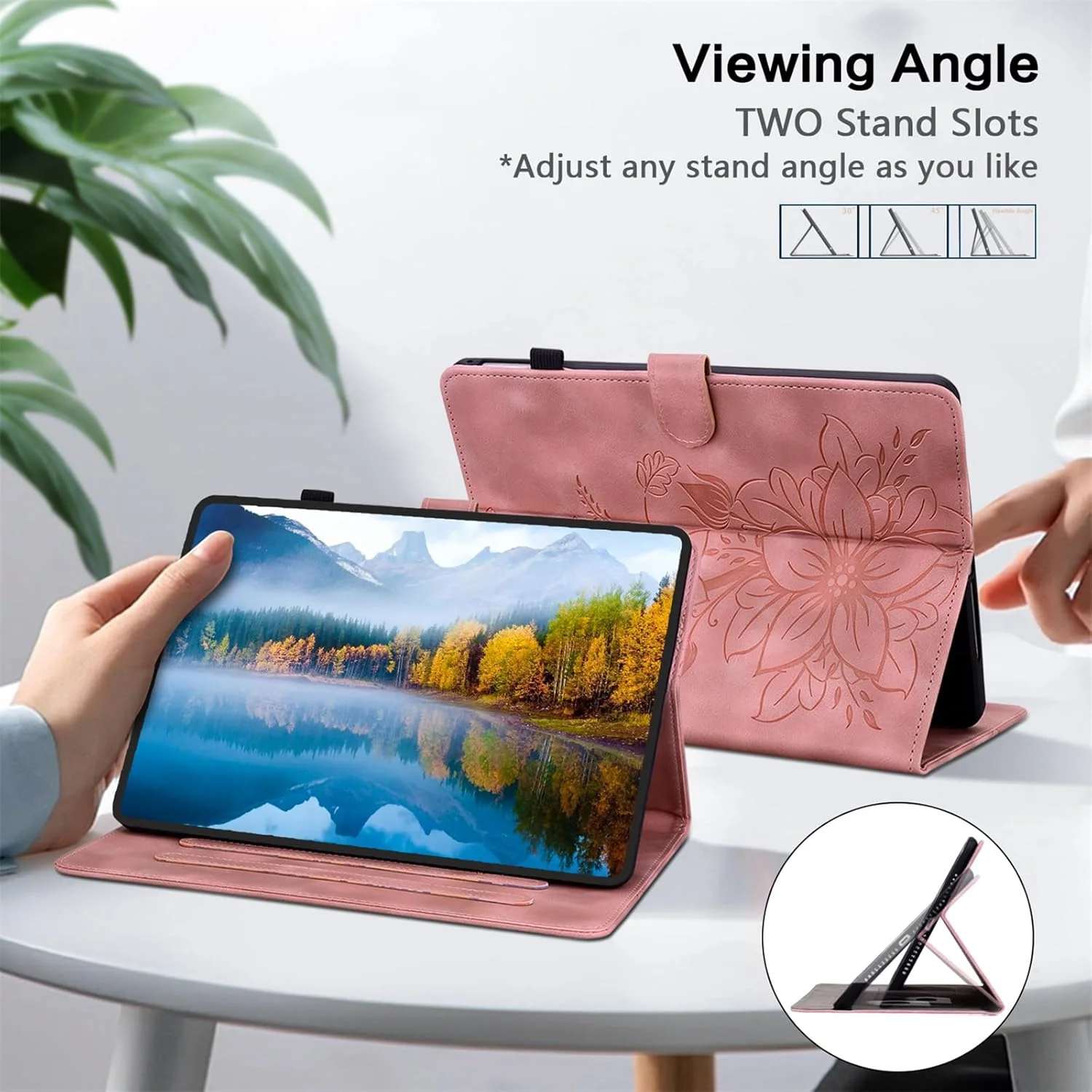 کیف SLLMYYX برای شیائومی ردمی پد SE 11.0 اینچی، طرح گل سوسن، جلد چرمی PU باریک (صورتی) کیف SLLMYYX برای شیائومی ردمی پد SE 11.0 اینچی، طرح گل سوسن، جلد چرمی PU باریک (صورتی)