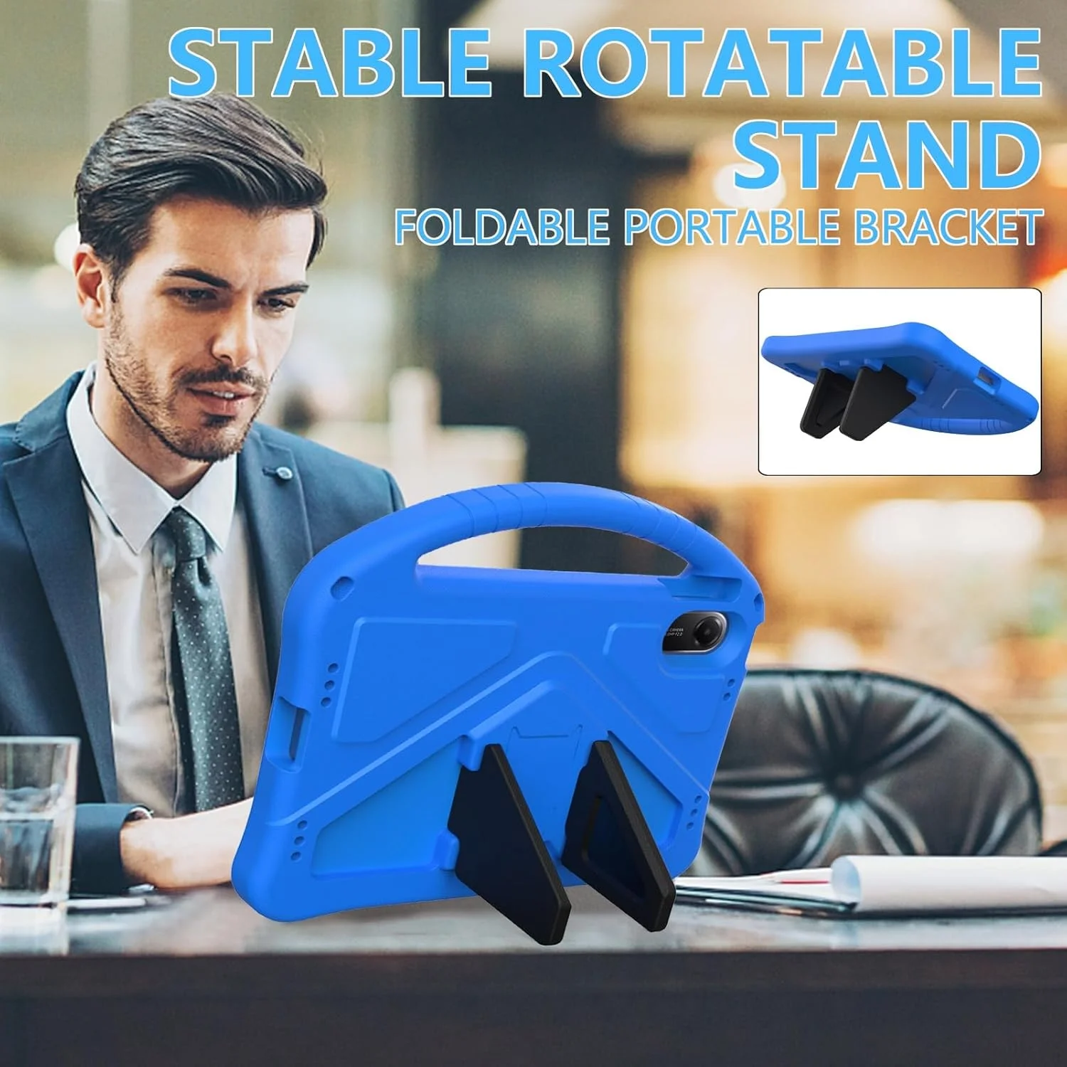 محافظ تبلت برای شیائومی ردمی پد 2 11 اینچ 2025، کاور تبلت EVA سبک وزن کودکانه با بند قابل تنظیم، دسته ضد ضربه و پایه نگهدارنده برای محافظت از تبلت کودکان (آبی) محافظ تبلت برای شیائومی ردمی پد 2 11 اینچ 2025، کاور تبلت EVA سبک وزن کودکانه با بند قابل تنظیم، دسته ضد ضربه و پایه نگهدارنده برای محافظت از تبلت کودکان (آبی)