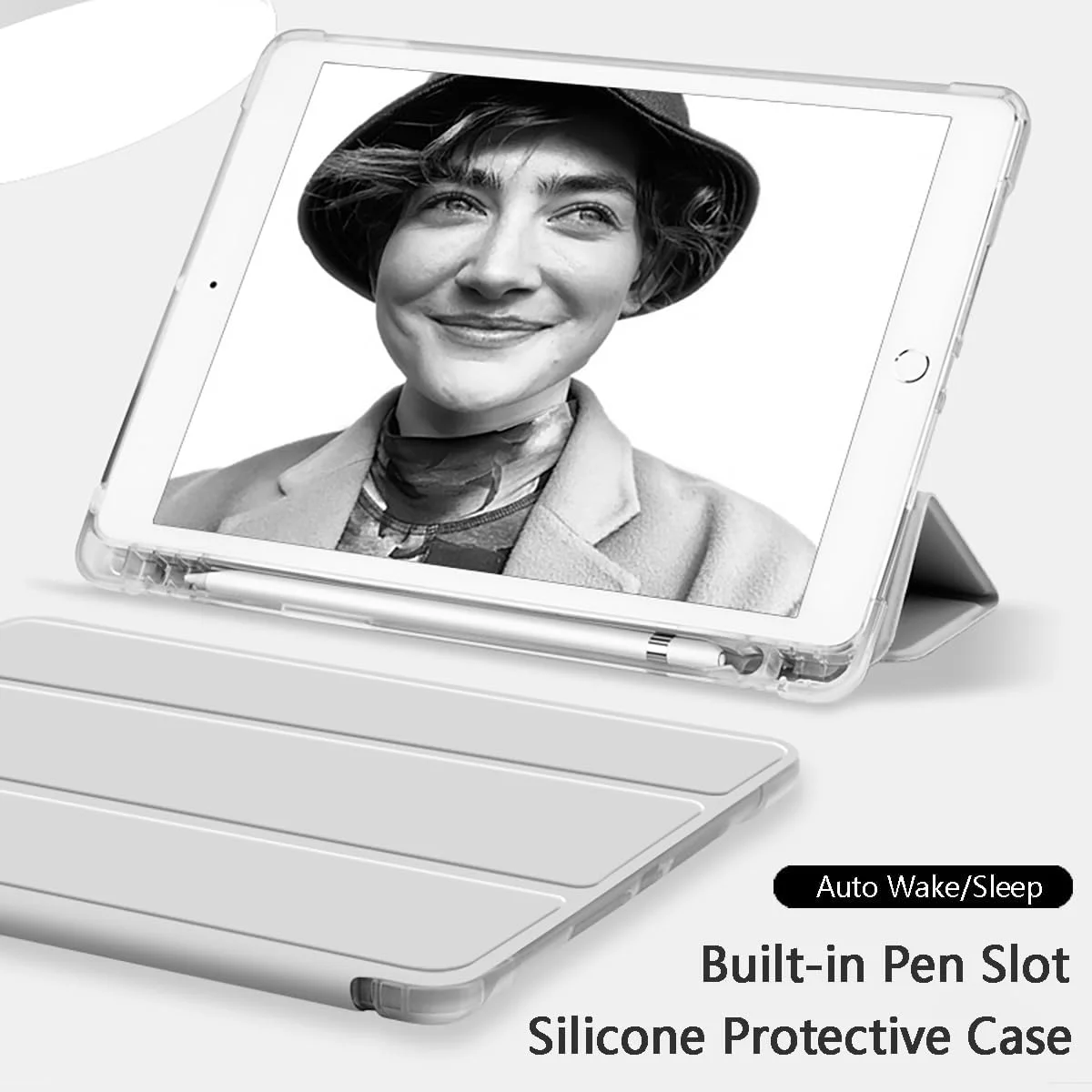 کیف محافظ تبلت سازگار با شیائومی Mi Pad 5/MiPad 5 Pro 11 اینچ 5G 2021، کاور باریک TPU با قابلیت بیدار/خواب خودکار، کاور هوشمند ضد ضربه با محافظ پشتی شفاف کیف محافظ تبلت سازگار با شیائومی Mi Pad 5/MiPad 5 Pro 11 اینچ 5G 2021، کاور باریک TPU با قابلیت بیدار/خواب خودکار، کاور هوشمند ضد ضربه با محافظ پشتی شفاف