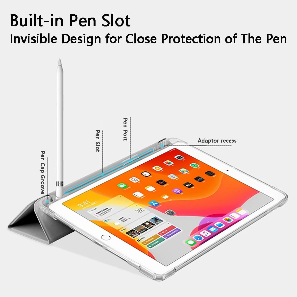 کیف محافظ تبلت سازگار با شیائومی Mi Pad 5/MiPad 5 Pro 11 اینچ 5G 2021، کاور باریک TPU با قابلیت بیدار/خواب خودکار، کاور هوشمند ضد ضربه با محافظ پشتی شفاف کیف محافظ تبلت سازگار با شیائومی Mi Pad 5/MiPad 5 Pro 11 اینچ 5G 2021، کاور باریک TPU با قابلیت بیدار/خواب خودکار، کاور هوشمند ضد ضربه با محافظ پشتی شفاف