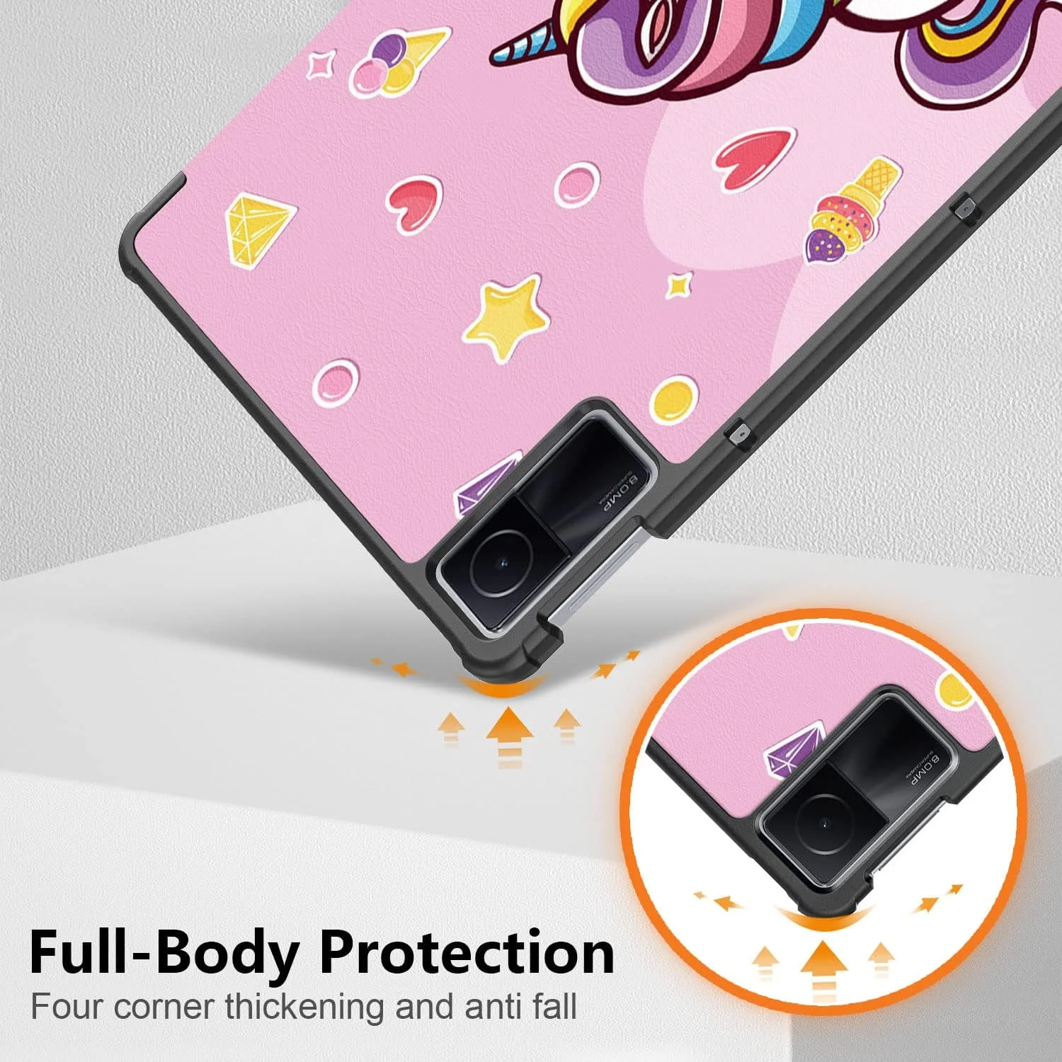 کاور DINGGUAGUA برای تبلت شیائومی Redmi Pad 10.61 اینچ 2022، کاور محافظ PU فوق العاده نازک با عملکرد خواب/بیدار خودکار و استند، طرح یونیکورن کاور DINGGUAGUA برای تبلت شیائومی Redmi Pad 10.61 اینچ 2022، کاور محافظ PU فوق العاده نازک با عملکرد خواب/بیدار خودکار و استند، طرح یونیکورن