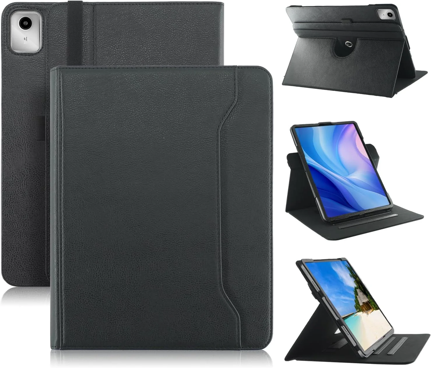 کیف چرخشی DINGGUAGUA سازگار با تبلت شیائومی Redmi Pad SE 11 اینچ 2023، کاور چرخش 360 درجه با عملکرد استند و بیدار/خواب خودکار، مشکی کیف چرخشی DINGGUAGUA سازگار با تبلت شیائومی Redmi Pad SE 11 اینچ 2023، کاور چرخش 360 درجه با عملکرد استند و بیدار/خواب خودکار، مشکی