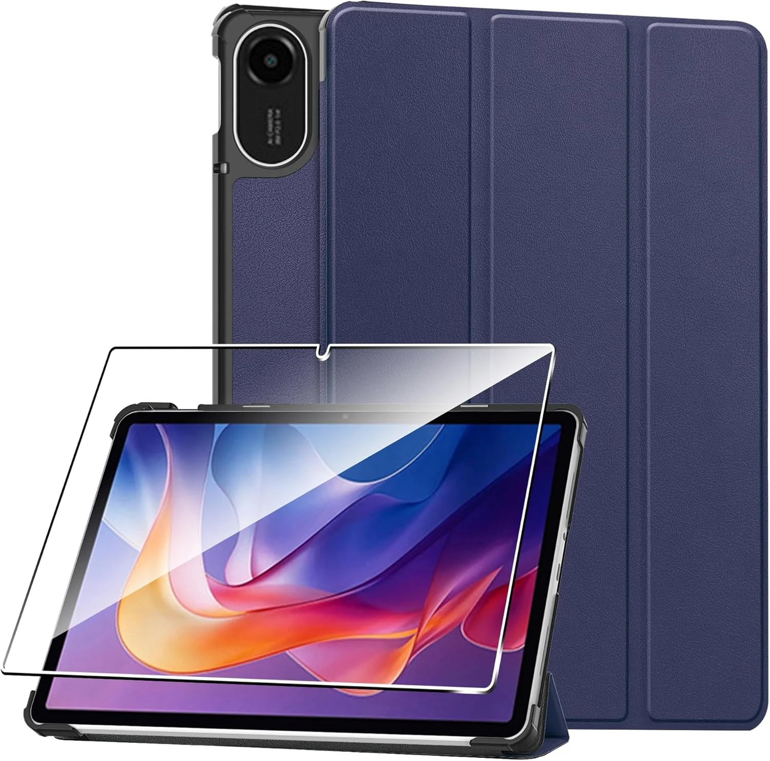 کاور تبلت شیائومی Redmi Pad 2 11 اینچ 2025 مدل Rojeuinn به همراه محافظ صفحه نمایش شیشه ای – آبی کاور تبلت شیائومی Redmi Pad 2 11 اینچ 2025 مدل Rojeuinn به همراه محافظ صفحه نمایش شیشه ای – آبی