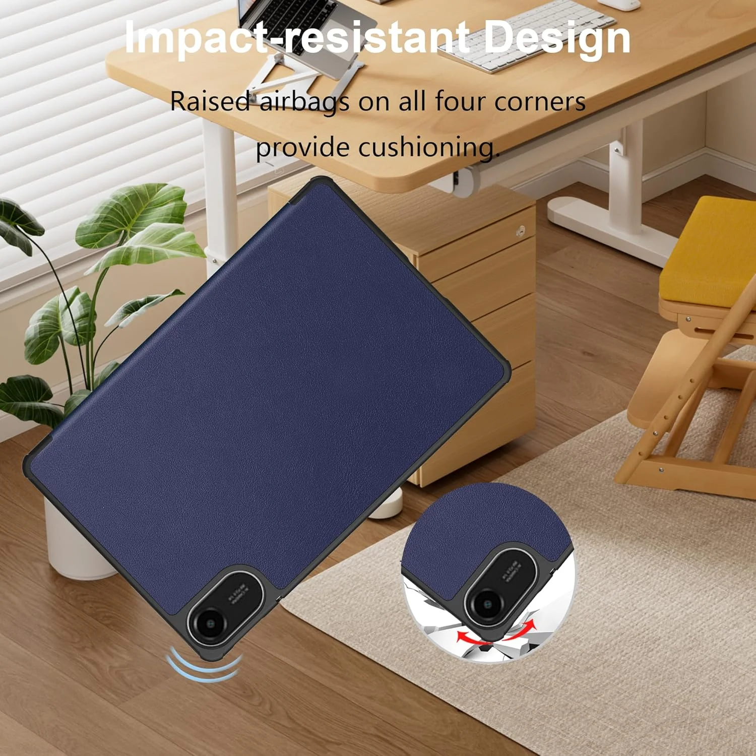 کاور تبلت شیائومی Redmi Pad 2 11 اینچ 2025 مدل Rojeuinn به همراه محافظ صفحه نمایش شیشه ای – آبی کاور تبلت شیائومی Redmi Pad 2 11 اینچ 2025 مدل Rojeuinn به همراه محافظ صفحه نمایش شیشه ای – آبی