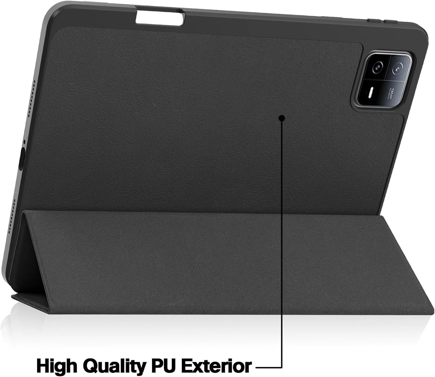 کاور تبلت شیائومی پد 6 پرو 11 اینچی 2023 Gruattreay، با جای قلم، چرم PU، استند چند زاویه ای، باریک، محافظ، مقاوم در برابر ضربه، TPU، حالت خواب/بیدار خودکار (مشکی)