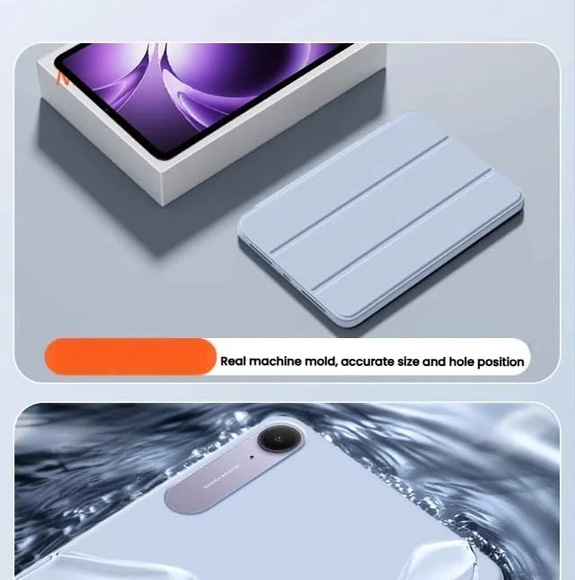 کاور گرآتری سازگار با تبلت شیائومی ردمی K Pad 8.8 اینچ (2025)، کاور باریک، مغناطیسی، هوشمند، چرمی PU با قابلیت تاشوندگی سه حالته و استند برای تبلت ردمی K Pad 8.8 اینچ (آبی تیره)