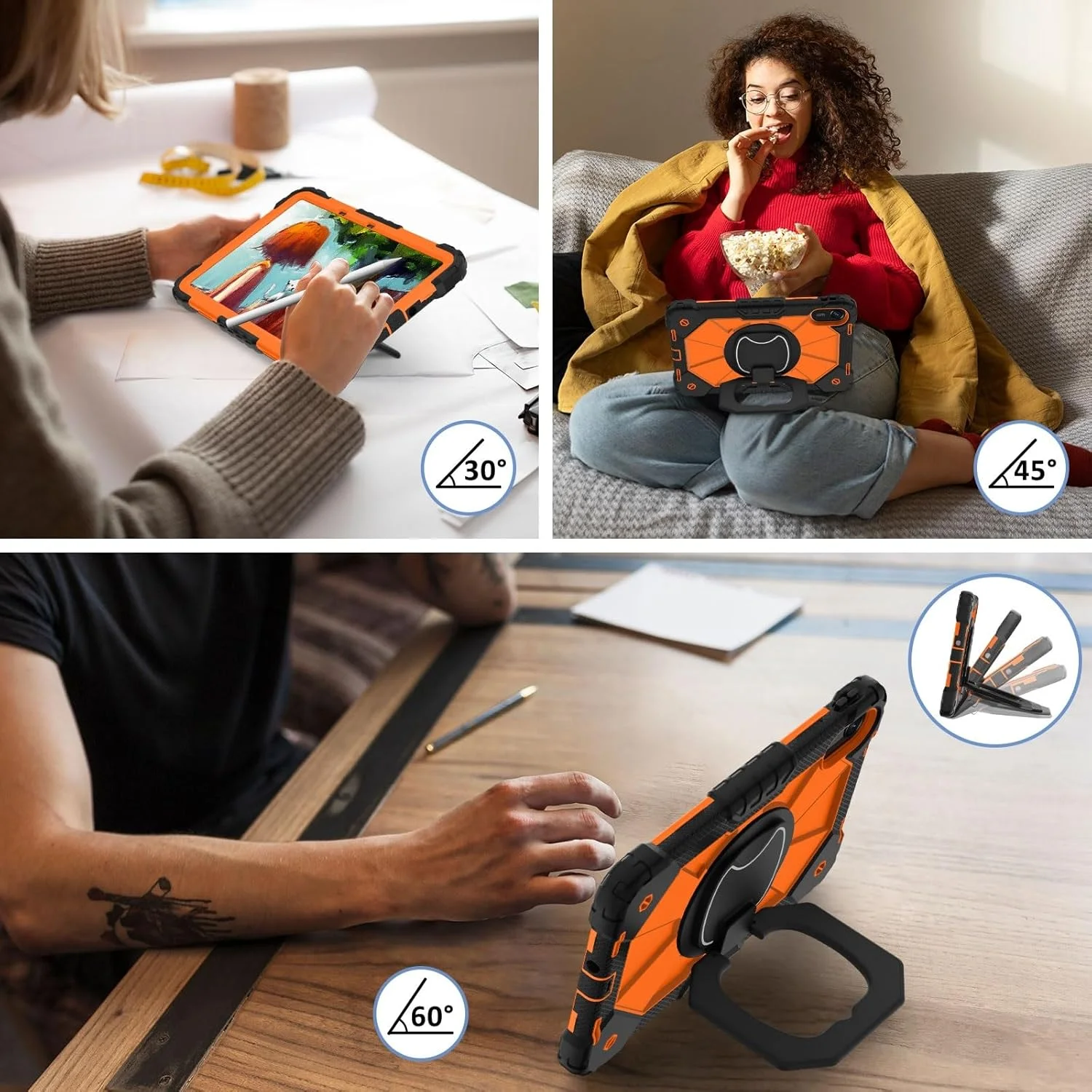 کیف محافظ تبلت ETGOKJM مناسب برای شیائومی Redmi Pad 2 11 اینچ 2025، کاور مقاوم در برابر ضربه، محافظ با پایه چرخان 360 درجه + بند دستی + بند شانه (نارنجی) کیف محافظ تبلت ETGOKJM مناسب برای شیائومی Redmi Pad 2 11 اینچ 2025، کاور مقاوم در برابر ضربه، محافظ با پایه چرخان 360 درجه + بند دستی + بند شانه (نارنجی)