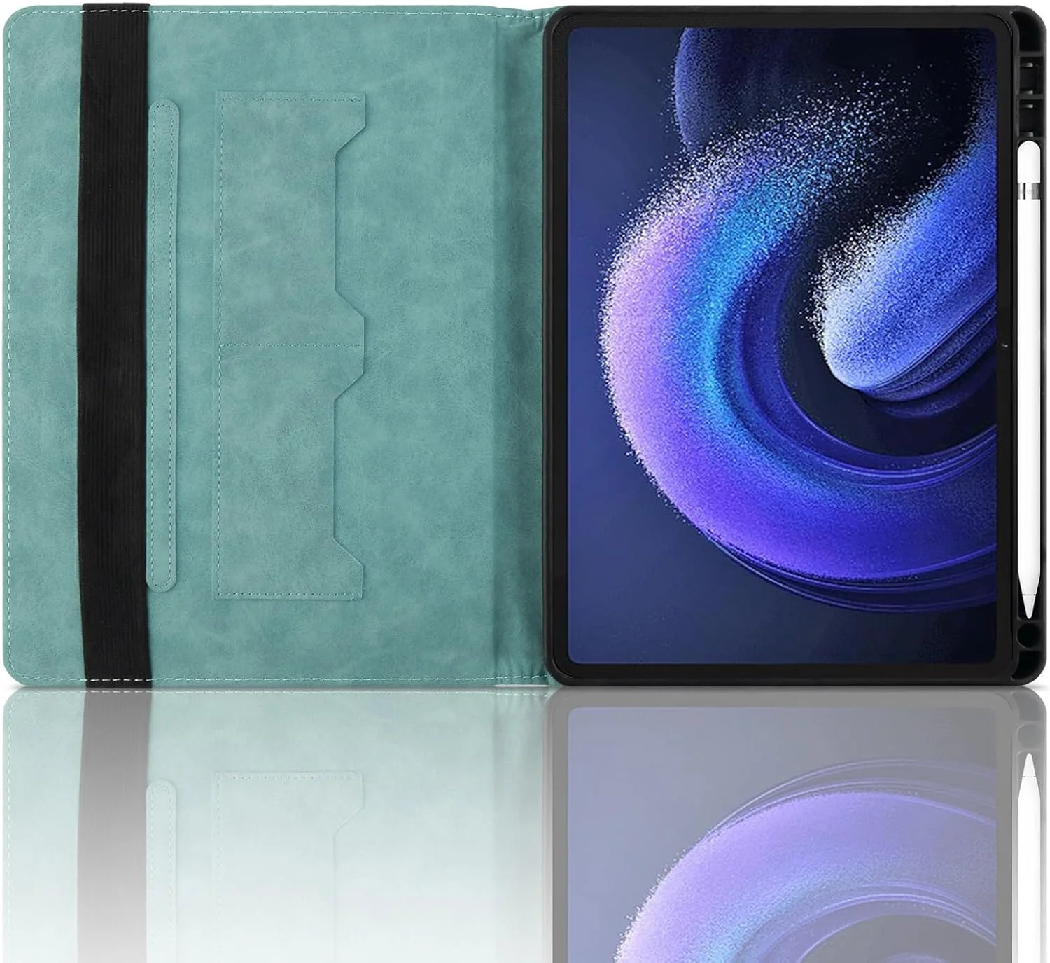 کیف تبلت مسافرتی سازگار با شیائومی می پد 6/6 پرو 2023 11.2 اینچی، دارای بند تثبیت کننده قابل تنظیم، جای کارت، ضد ضربه، دارای پایه و محافظ تبلت