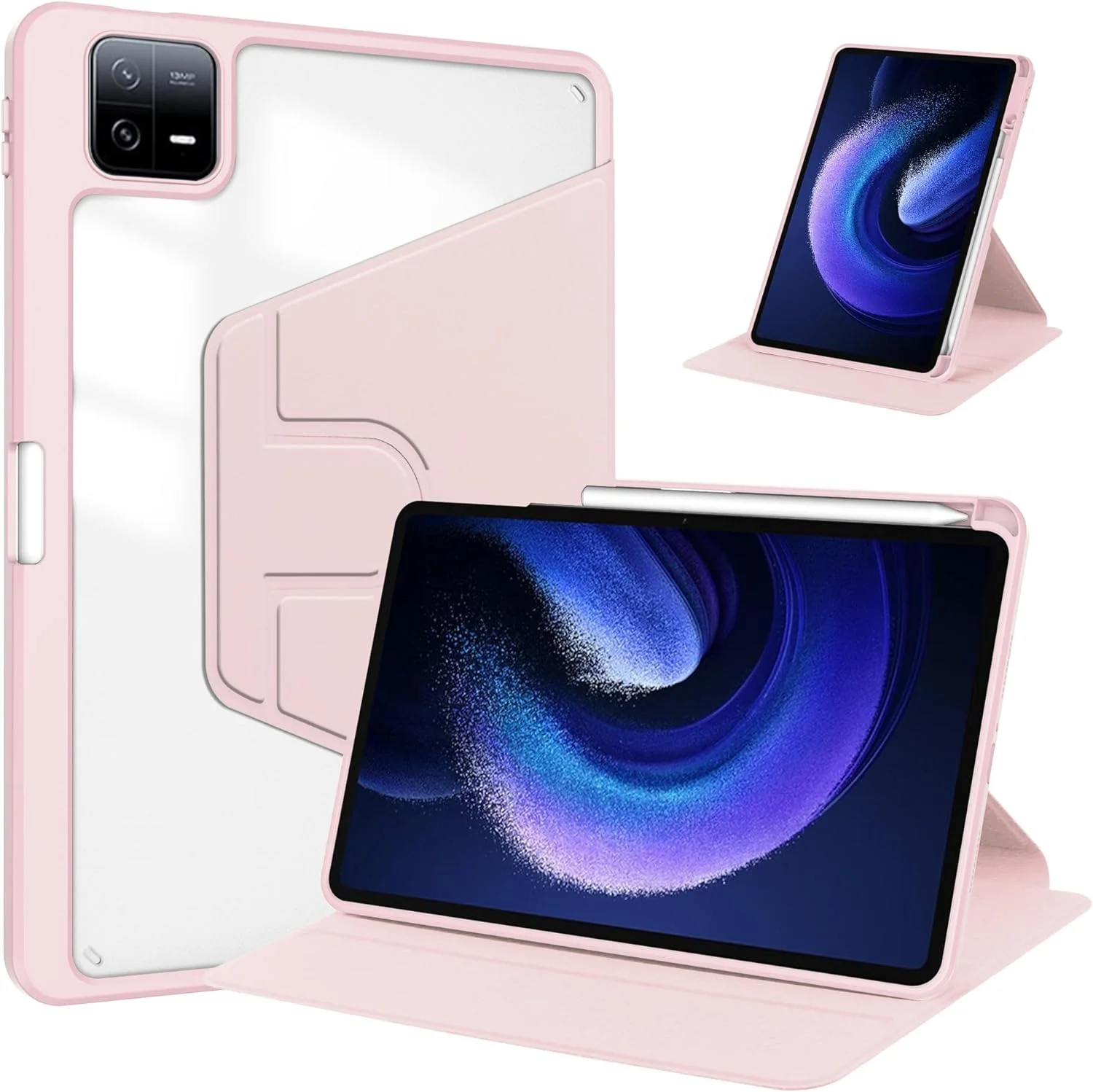 کاور تبلت شیائومی Mi Pad 6/ Mi Pad 6 Pro 2023، کاور چرمی چرخشی 360 درجه، کاور باریک تبلت با قابلیت خواب/بیدار شدن خودکار کاور تبلت شیائومی Mi Pad 6/ Mi Pad 6 Pro 2023، کاور چرمی چرخشی 360 درجه، کاور باریک تبلت با قابلیت خواب/بیدار شدن خودکار