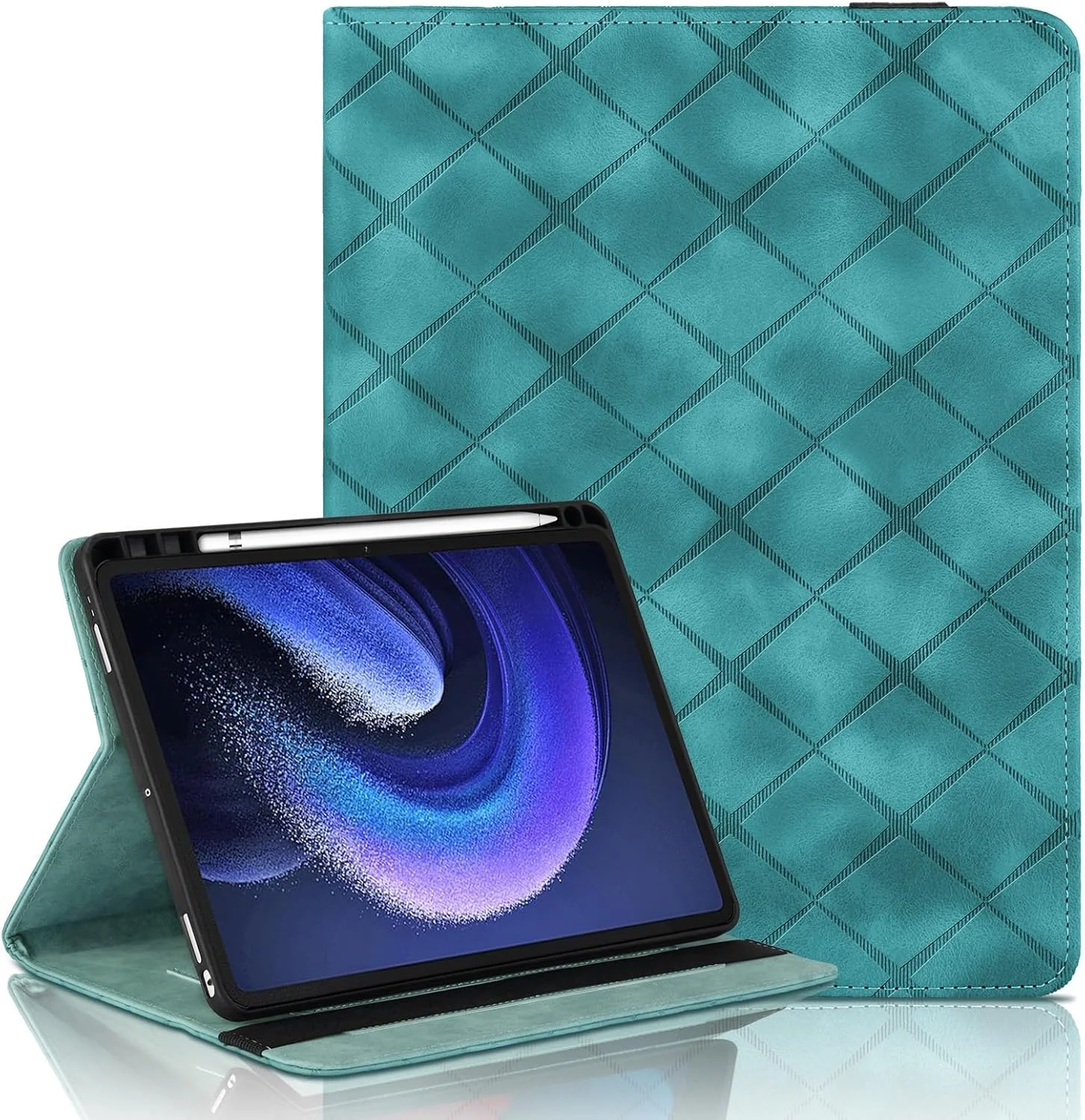 کیف تبلت مسافرتی سازگار با شیائومی Mi Pad 6/6 Pro 2023 11.2 اینچی، دارای بند تثبیت کننده قابل تنظیم، جای کارت، ضد ضربه، دارای پایه و محافظ کیف تبلت مسافرتی سازگار با شیائومی Mi Pad 6/6 Pro 2023 11.2 اینچی، دارای بند تثبیت کننده قابل تنظیم، جای کارت، ضد ضربه، دارای پایه و محافظ
