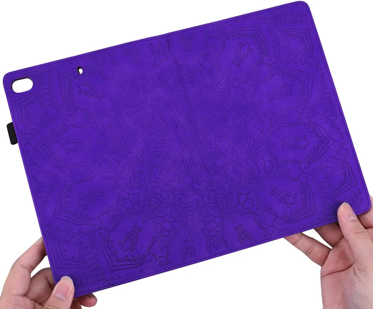 کیف تبلت سازگار با شیائومی می پد 6/6 پرو 2023 11.2 اینچی، باریک، سبک وزن، چرمی PU طرح دار، کاور تبلت با قابلیت استند و جای کارت (بنفش) کیف تبلت سازگار با شیائومی می پد 6/6 پرو 2023 11.2 اینچی، باریک، سبک وزن، چرمی PU طرح دار، کاور تبلت با قابلیت استند و جای کارت (بنفش)