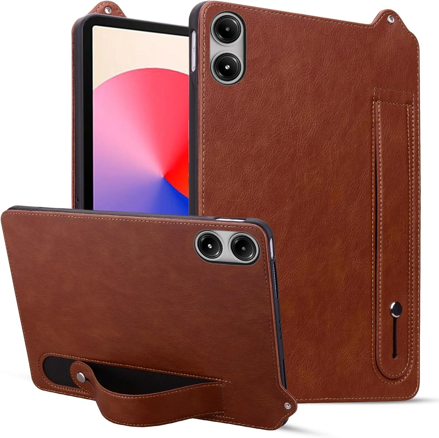 کیف تبلت چرمی و مقاوم در برابر ضربه السفر بالكمبيوتر اللوحي سازگار با Xiaomi Redmi Pad SE 11 2025 به همراه بند دستی و پایه نگهدارنده (قهوه ای) کیف تبلت چرمی و مقاوم در برابر ضربه السفر بالكمبيوتر اللوحي سازگار با Xiaomi Redmi Pad SE 11 2025 به همراه بند دستی و پایه نگهدارنده (قهوه ای)