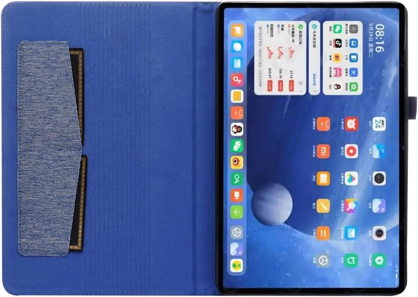 کیف تبلت سازگار با شیائومی Mi Pad 5/MiPad 5 Pro 2021، کاور محافظ تاشو با روکش پارچه ای، دارای قابلیت بیدار شدن/به خواب رفتن خودکار و جای کارت کیف تبلت سازگار با شیائومی Mi Pad 5/MiPad 5 Pro 2021، کاور محافظ تاشو با روکش پارچه ای، دارای قابلیت بیدار شدن/به خواب رفتن خودکار و جای کارت