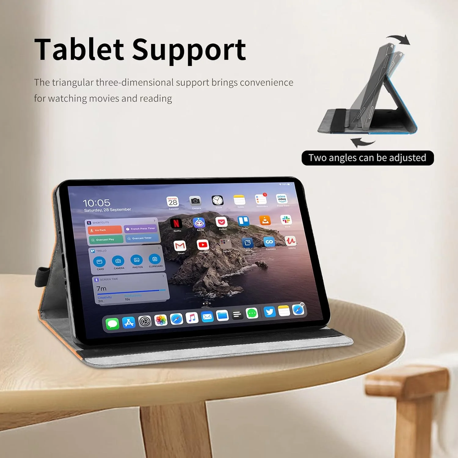 کیف تبلت AsWant برای شیائومی Redmi Pad 2 11 اینچ (2025) (Wi-Fi) - کیف محافظ تبلت فوق العاده نازک تجاری سه رنگ با عملکرد کیف پول و استند سازگار با کیف Redmi Pad 2 (قهوه ای)