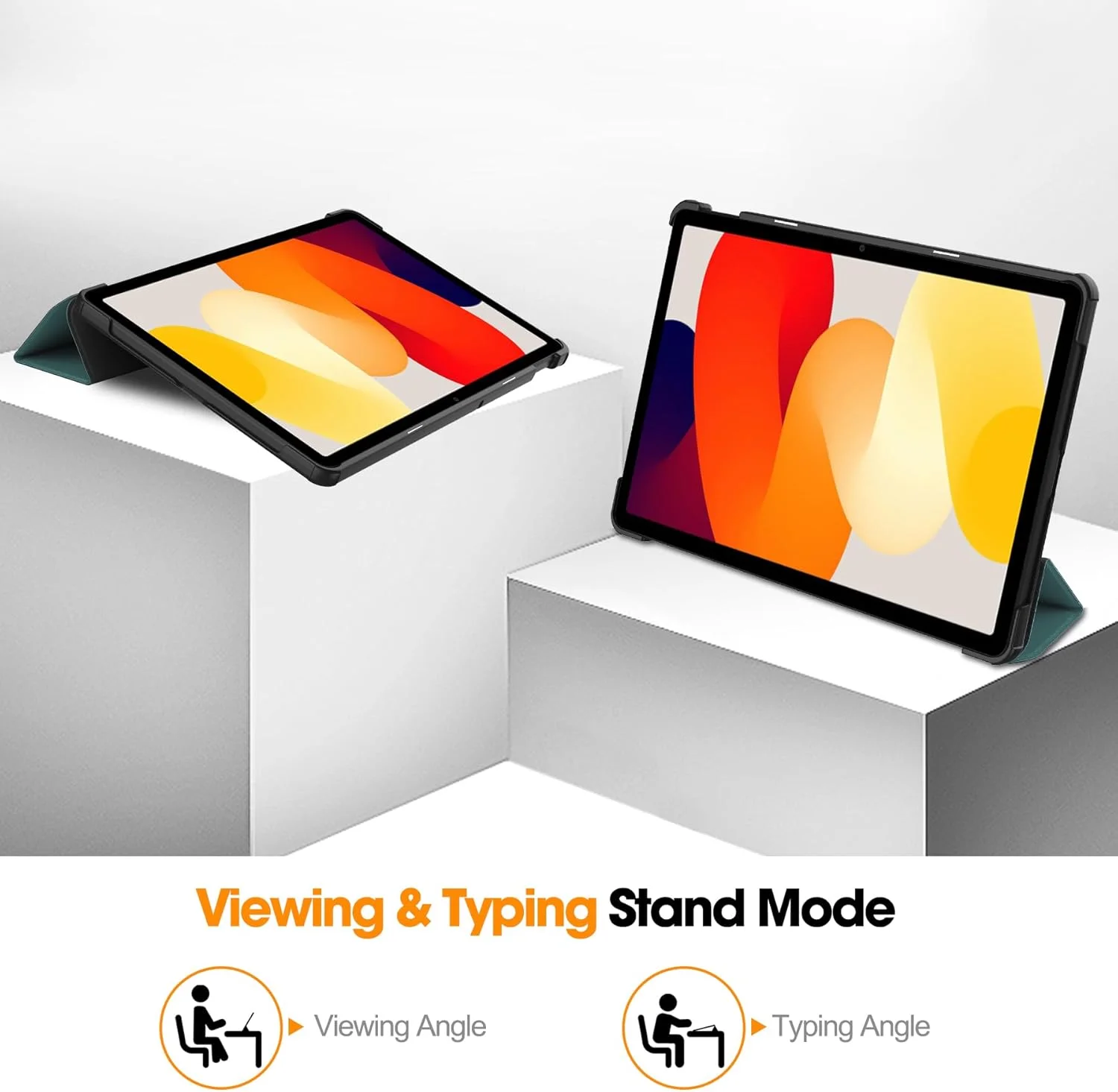 کاور محافظ XITODA برای تبلت شیائومی Redmi Pad SE 11 اینچ 2023، جلد چرمی محافظ با قابلیت استند، سبز تیره کاور محافظ XITODA برای تبلت شیائومی Redmi Pad SE 11 اینچ 2023، جلد چرمی محافظ با قابلیت استند، سبز تیره