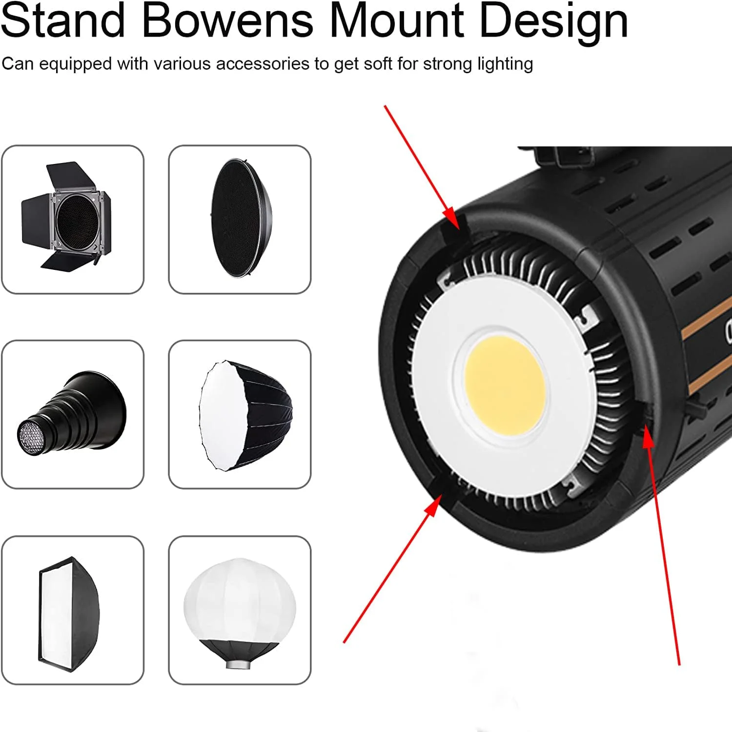کیت نور ویدئویی 200 وات Padom، نورپردازی مداوم برای عکاسی با مانت بوئنز، سافت باکس و پایه، نور استودیویی با اپلیکیشن برای عکاسی، ویدیوهای یوتیوب و ضبط فیلم (مجموعه 1 عددی)