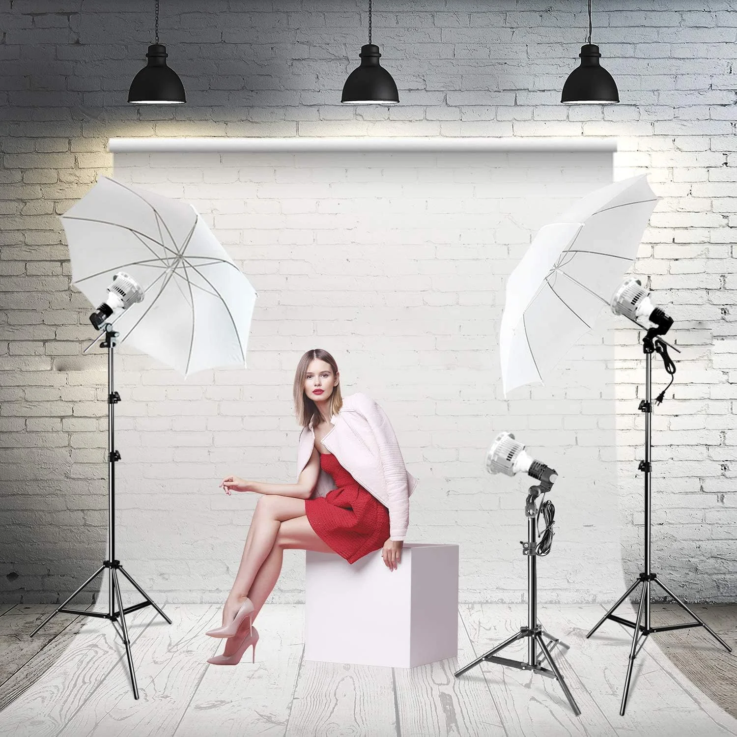 کیت نورپردازی چتری عکاسی Padom برای استودیوی عکاسی، با نور رنگ روز، نور گرم، نور سرد، همراه با پایه های سه پایه کیت نورپردازی چتری عکاسی Padom برای استودیوی عکاسی، با نور رنگ روز، نور گرم، نور سرد، همراه با پایه های سه پایه