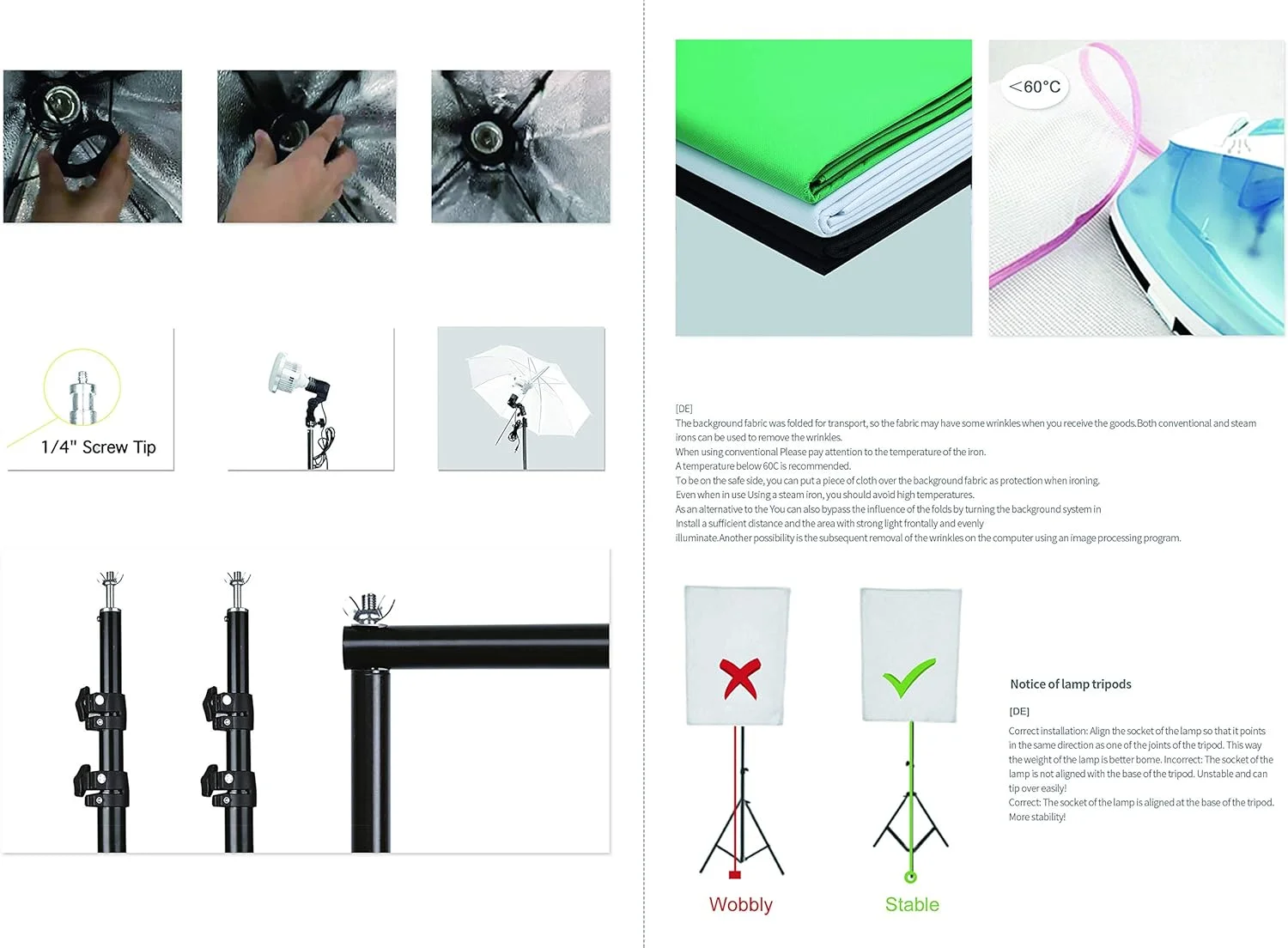 سیستم پشتیبانی پس زمینه Padom، کیت نورپردازی استودیوی فیلمبرداری عکاسی، مجموعه سافت باکس چتر، نورپردازی مداوم برای عکاسی محصول استودیویی، عکاسی پرتره و فیلمبرداری