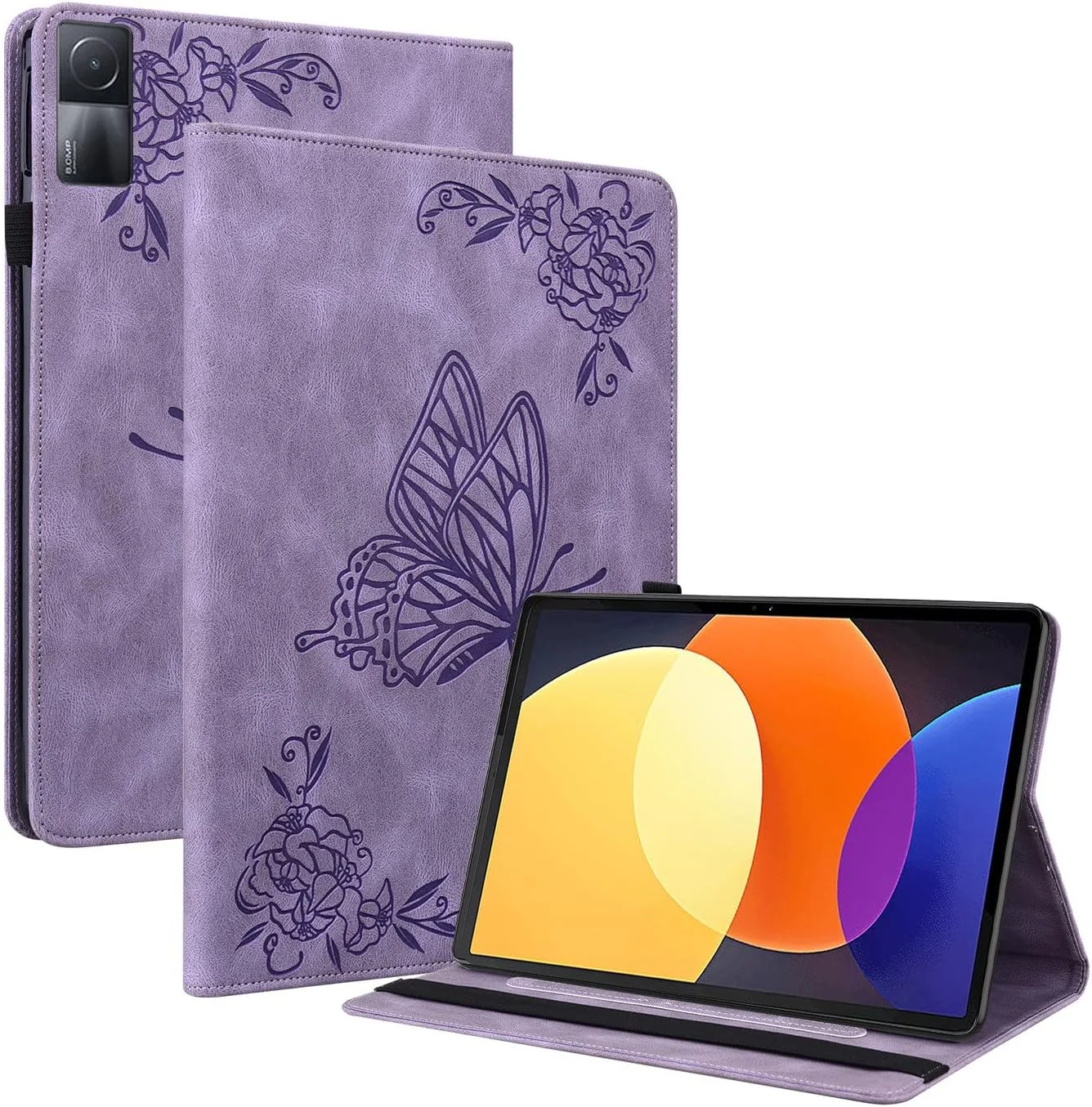 کیف تبلت SLLMYYX برای ردمی پد 10.61 اینچ، طرح پروانه و گل های مورب، باریک، تاشو و استند، مناسب تبلت شیائومی ردمی پد 10.61 اینچ 2022 (بنفش) کیف تبلت SLLMYYX برای ردمی پد 10.61 اینچ، طرح پروانه و گل های مورب، باریک، تاشو و استند، مناسب تبلت شیائومی ردمی پد 10.61 اینچ 2022 (بنفش)
