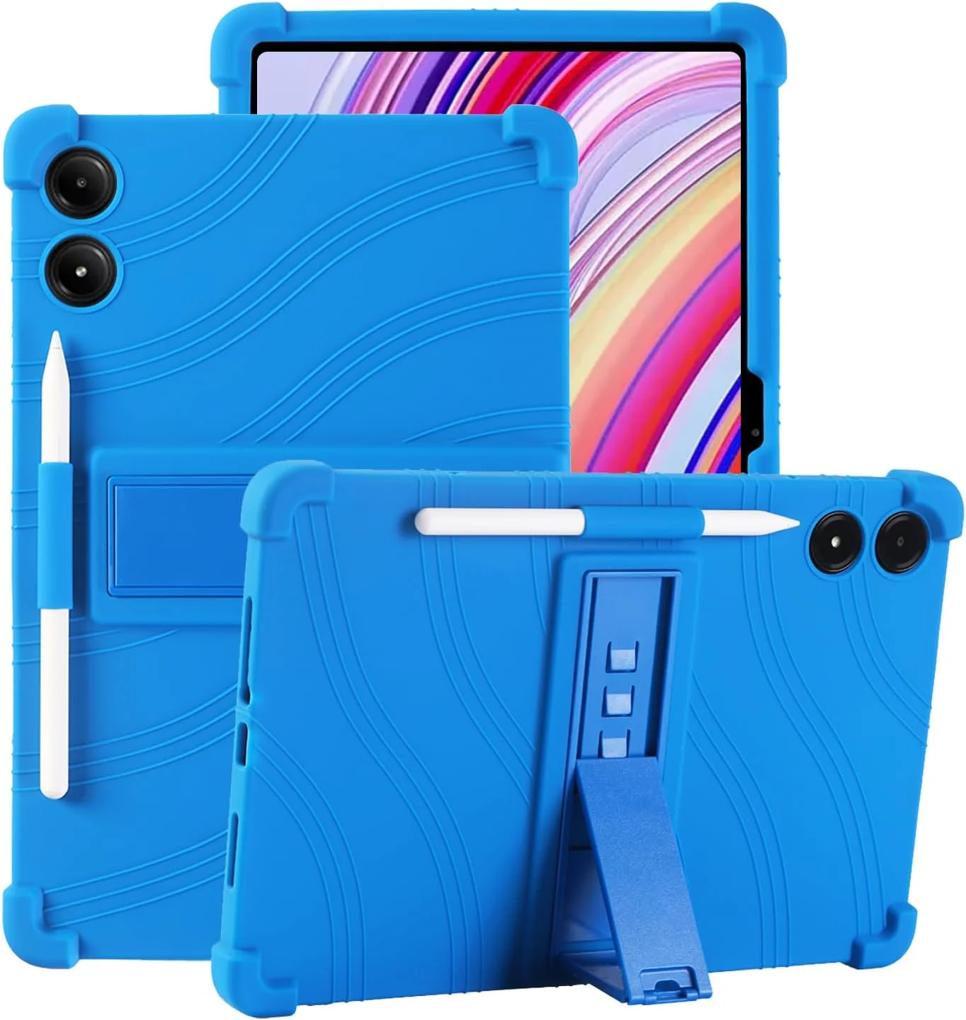 کیبیوری کاور سیلیکونی نرم و ضد ضربه با استند مناسب تبلت شیائومی ردمی پد پرو 12.1 اینچ و شیائومی پوکو پد 12.1 اینچ، سبک، مناسب کودکان و دارای جای قلم (آبی) کیبیوری کاور سیلیکونی نرم و ضد ضربه با استند مناسب تبلت شیائومی ردمی پد پرو 12.1 اینچ و شیائومی پوکو پد 12.1 اینچ، سبک، مناسب کودکان و دارای جای قلم (آبی)