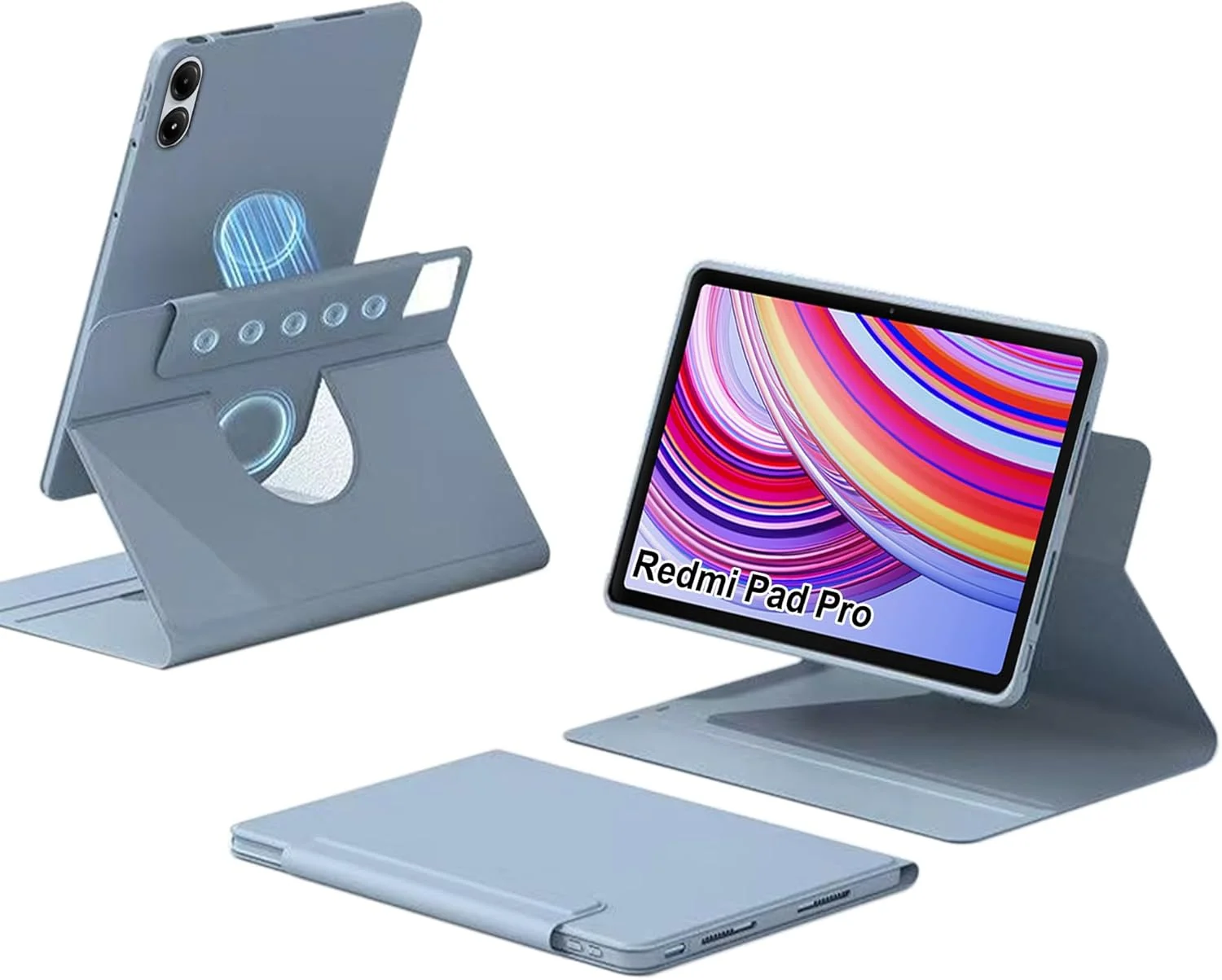 کیف محافظ تبلت شیائومی ردمی پد پرو 12.1 اینچی zZjoOoj، کیف محافظ جداشدنی مغناطیسی با چرخش 360 درجه، خواب/بیداری خودکار، پایه قابل تنظیم، آبی کیف محافظ تبلت شیائومی ردمی پد پرو 12.1 اینچی zZjoOoj، کیف محافظ جداشدنی مغناطیسی با چرخش 360 درجه، خواب/بیداری خودکار، پایه قابل تنظیم، آبی