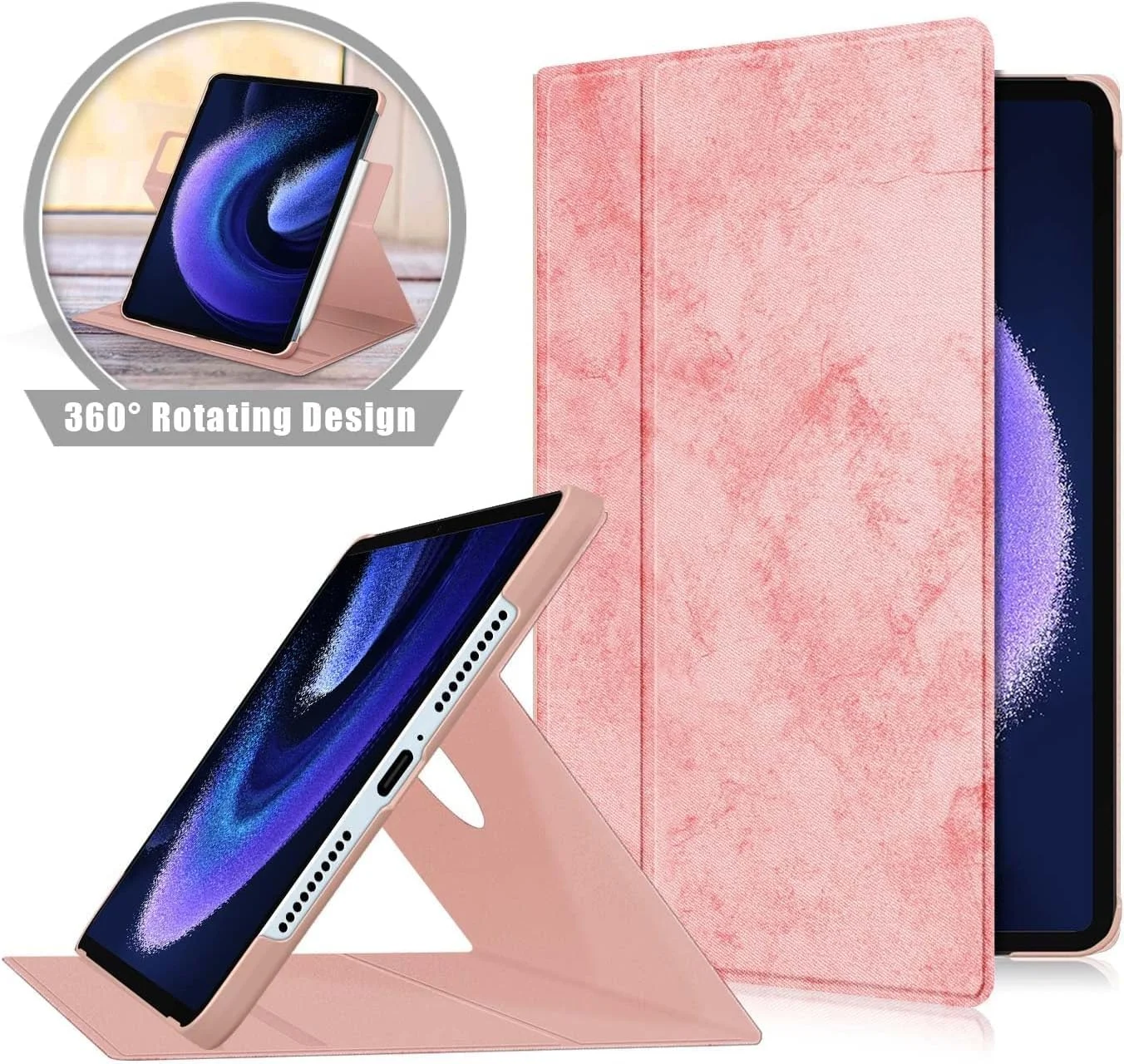 کاور چرخشی 360 درجه Gruattreay برای تبلت شیائومی پد 6 11 اینچی، کاور فولیو استند با نگهدارنده قلم، کاور محافظ چند زاویه با قابلیت خواب/بیدار شدن خودکار برای Mi Pad 6 (صورتی) کاور چرخشی 360 درجه Gruattreay برای تبلت شیائومی پد 6 11 اینچی، کاور فولیو استند با نگهدارنده قلم، کاور محافظ چند زاویه با قابلیت خواب/بیدار شدن خودکار برای Mi Pad 6 (صورتی)