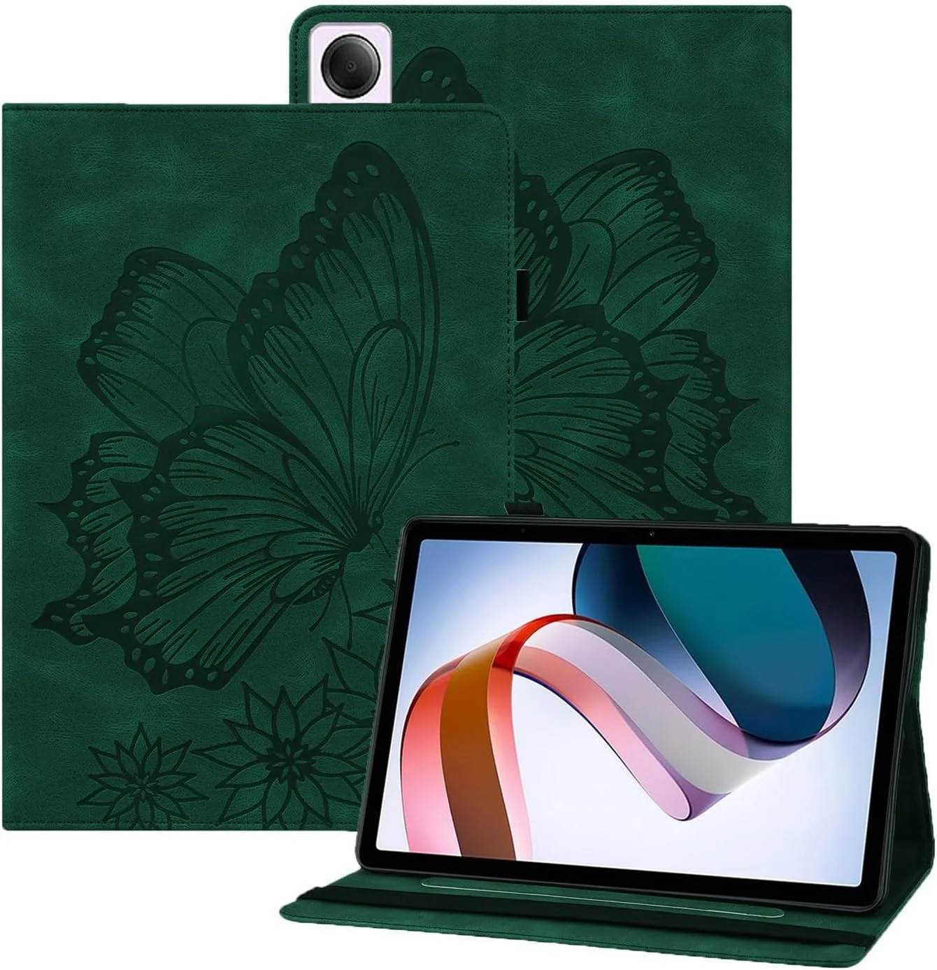 کیف محافظ تبلت چرمی PU طرح پروانه، دارای جای کارت، سازگار با تبلت شیائومی Redmi Pad کیف محافظ تبلت چرمی PU طرح پروانه، دارای جای کارت، سازگار با تبلت شیائومی Redmi Pad