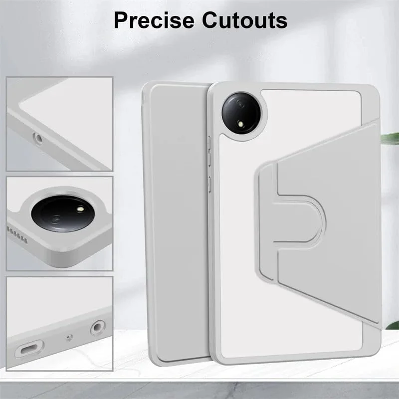 کیف Gruattreay سازگار با شیائومی Redmi Pad SE 8.7 اینچ 2024، با جای مداد، کیف تبلت چرمی با پایه چرخش 360 درجه، روکش پشتی اکریلیک شفاف با قابلیت خواب/بیدار شدن خودکار (خاکستری) کیف Gruattreay سازگار با شیائومی Redmi Pad SE 8.7 اینچ 2024، با جای مداد، کیف تبلت چرمی با پایه چرخش 360 درجه، روکش پشتی اکریلیک شفاف با قابلیت خواب/بیدار شدن خودکار (خاکستری)