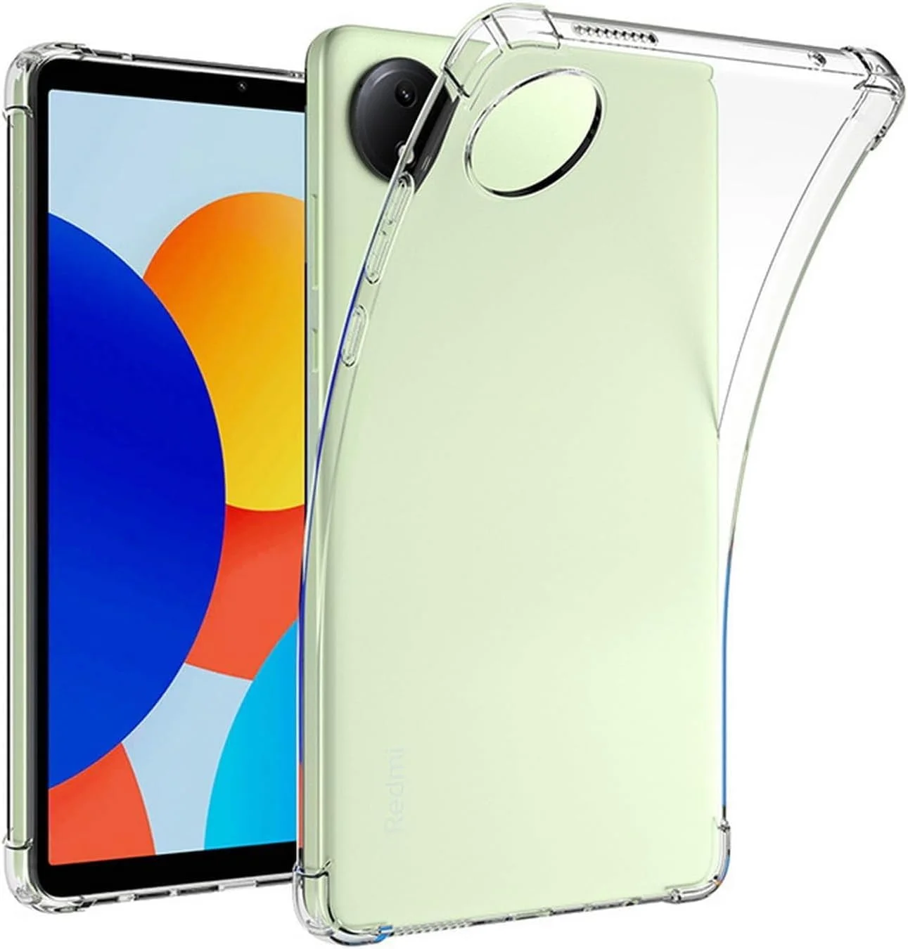 Gruattreay Case Compatible with Xiaomi Redmi Pad SE 8.7 inch 2024 Tablet Case, [Airbag Protection] Transparent Clear Case Flexible TPU Anti-Drop Shockproof Protective Cover