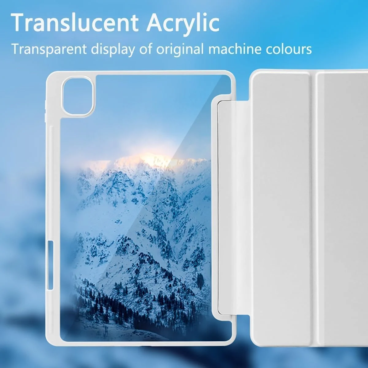 Gruattreay Tri-Fold Smart Tablet Case Compatible with Xiaomi Pad 6 11 Inch 2023 with Pencil Holder, Clear Slim Stand Shockproof TPU Back Cover, Auto Wake/Sleep Shell for Mi Pad 6 (Blue) Gruattreay Tri-Fold Smart Tablet Case Compatible with Xiaomi Pad 6 11 Inch 2023 with Pencil Holder, Clear Slim Stand Shockproof TPU Back Cover, Auto Wake/Sleep Shell for Mi Pad 6 (Blue)