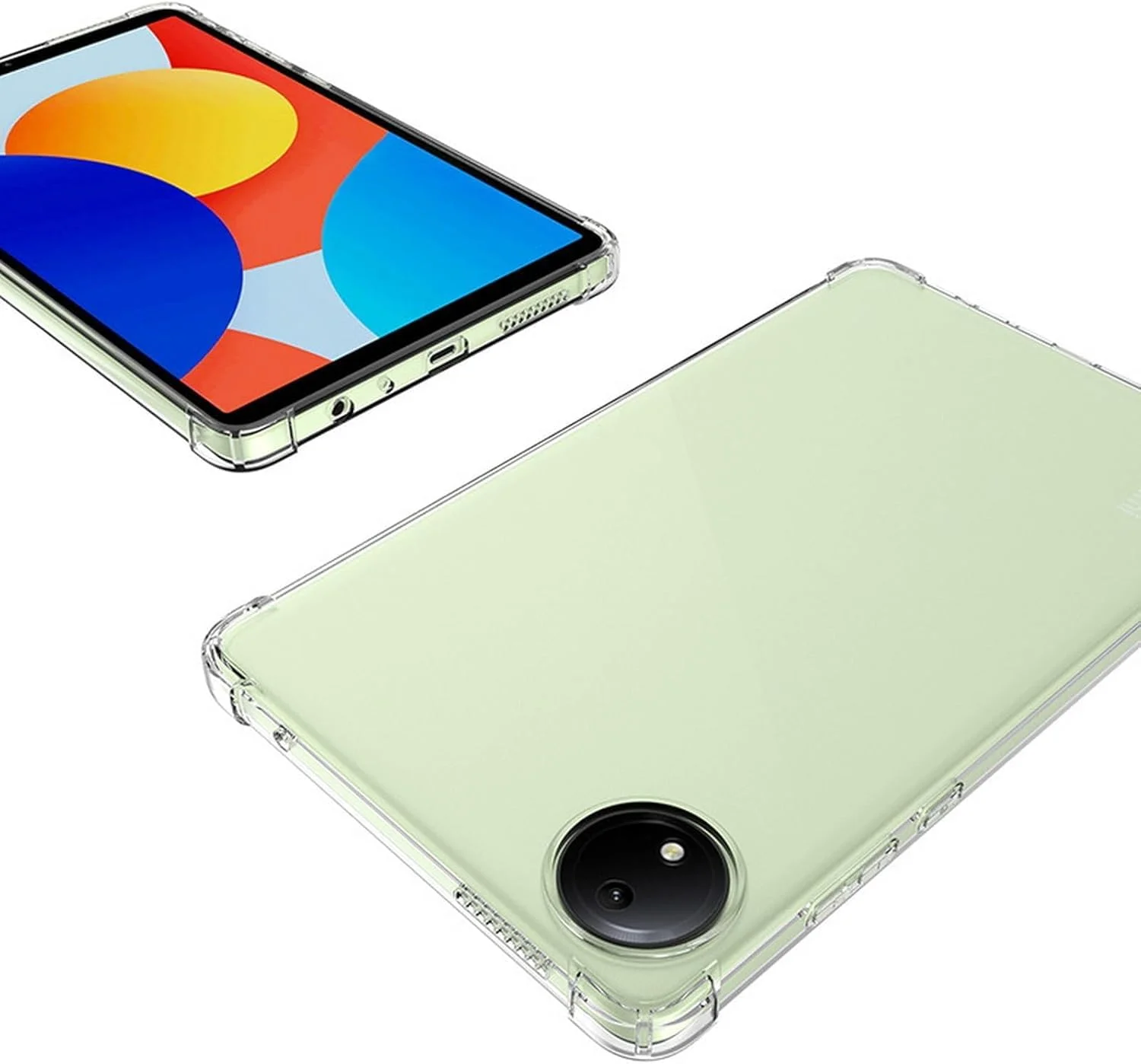 Gruattreay Case Compatible with Xiaomi Redmi Pad SE 8.7 inch 2024 Tablet Case, [Airbag Protection] Transparent Clear Case Flexible TPU Anti-Drop Shockproof Protective Cover
