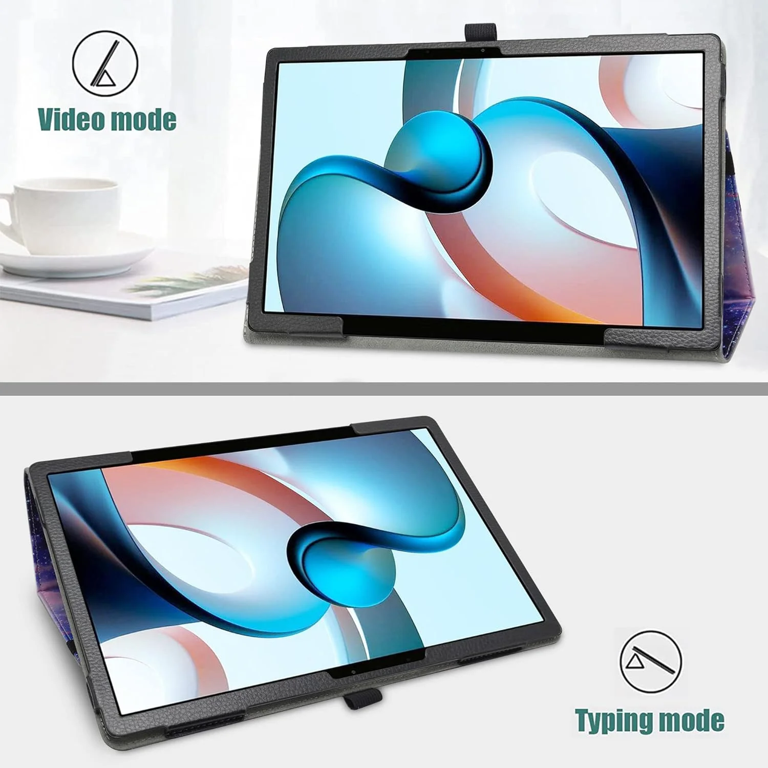 کیف چرمی استنددار MAMA MOUTH سازگار با Xiaomi Book S، کیف باریک PU برای تبلت 12.4 اینچی Xiaomi Book S Windows، Galaxy