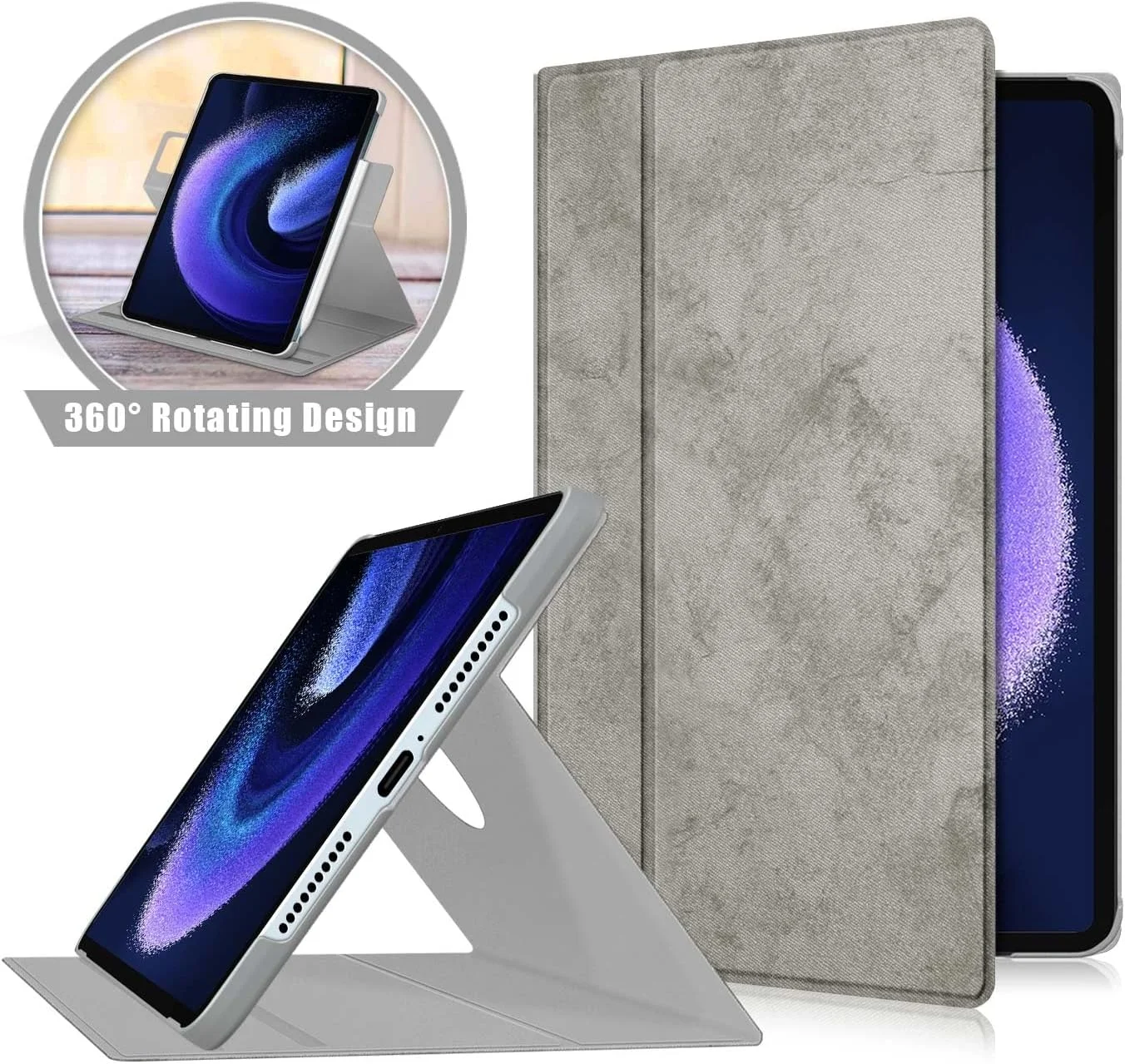 کیف چرخشی 360 درجه Gruattreay برای تبلت شیائومی پد 6/پد 6 پرو 11 اینچی، کاور استند دار با نگهدارنده قلم، زاویه دید چندگانه، کاور محافظ با قابلیت خواب/بیدار شدن خودکار برای می پد 6/6 پرو (خاکستری) کیف چرخشی 360 درجه Gruattreay برای تبلت شیائومی پد 6/پد 6 پرو 11 اینچی، کاور استند دار با نگهدارنده قلم، زاویه دید چندگانه، کاور محافظ با قابلیت خواب/بیدار شدن خودکار برای می پد 6/6 پرو (خاکستری)