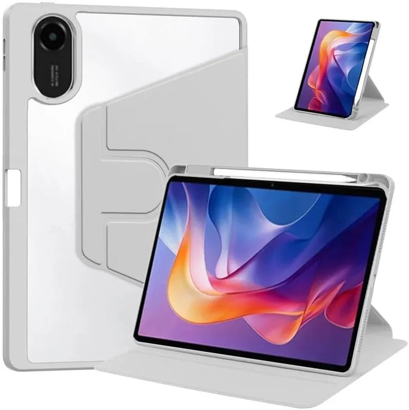 کیف تبلت Gruattreay سازگار با شیائومی Redmi Pad 2 11 اینچ 2025، دارای جای قلم، چرخش 360 درجه و حالت خواب/بیدار خودکار، کیف استند تاشو با زوایای دید انعطاف پذیر (خاکستری) کیف تبلت Gruattreay سازگار با شیائومی Redmi Pad 2 11 اینچ 2025، دارای جای قلم، چرخش 360 درجه و حالت خواب/بیدار خودکار، کیف استند تاشو با زوایای دید انعطاف پذیر (خاکستری)