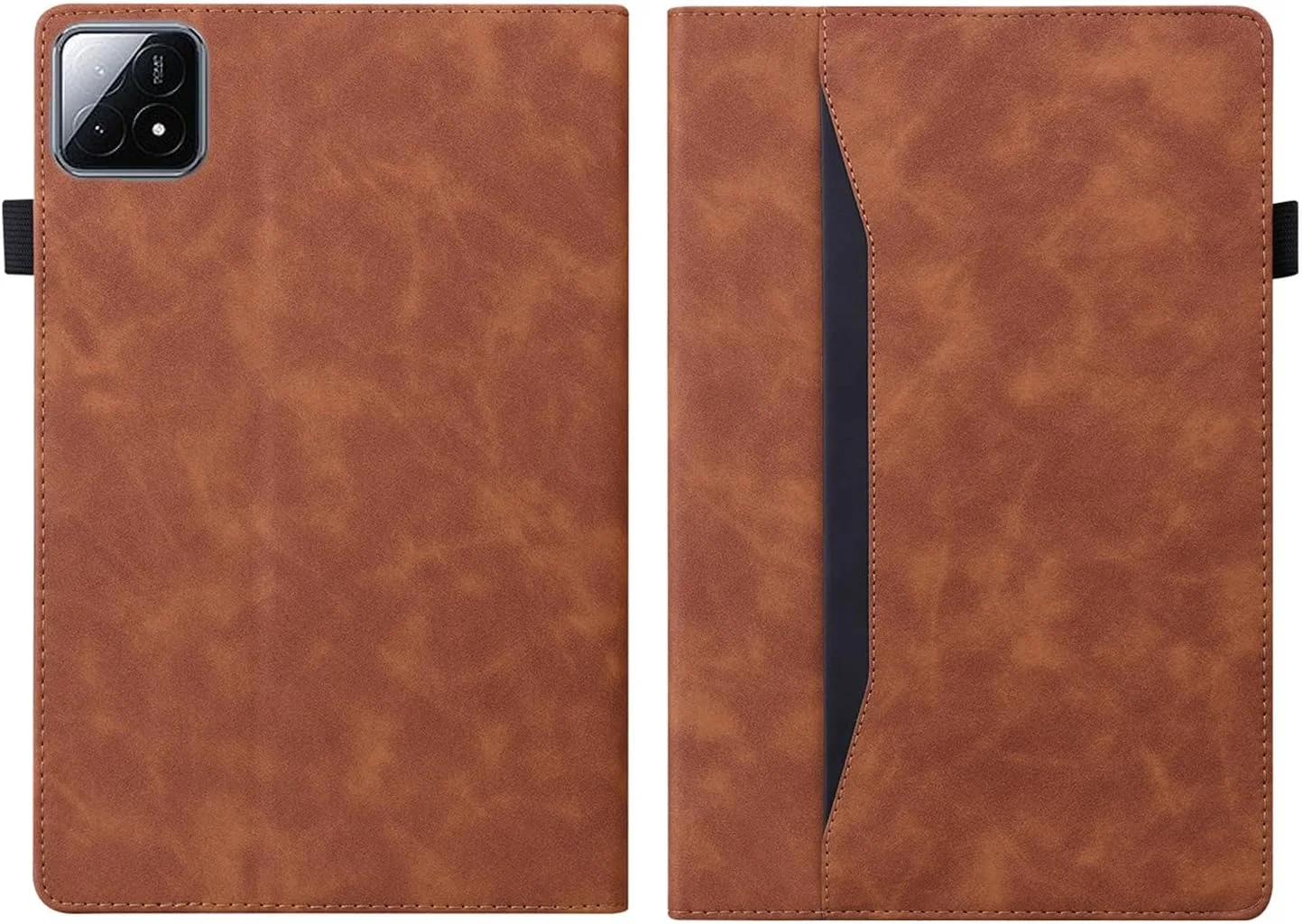 Gruattreay Leather Case for Xiaomi Pad 7 (2024),All-inclusive Anti-fall Tablet Case with Card Slot & Stand Function,Durable Anti-friction Kids-Friendly Protective Cover (Brown)