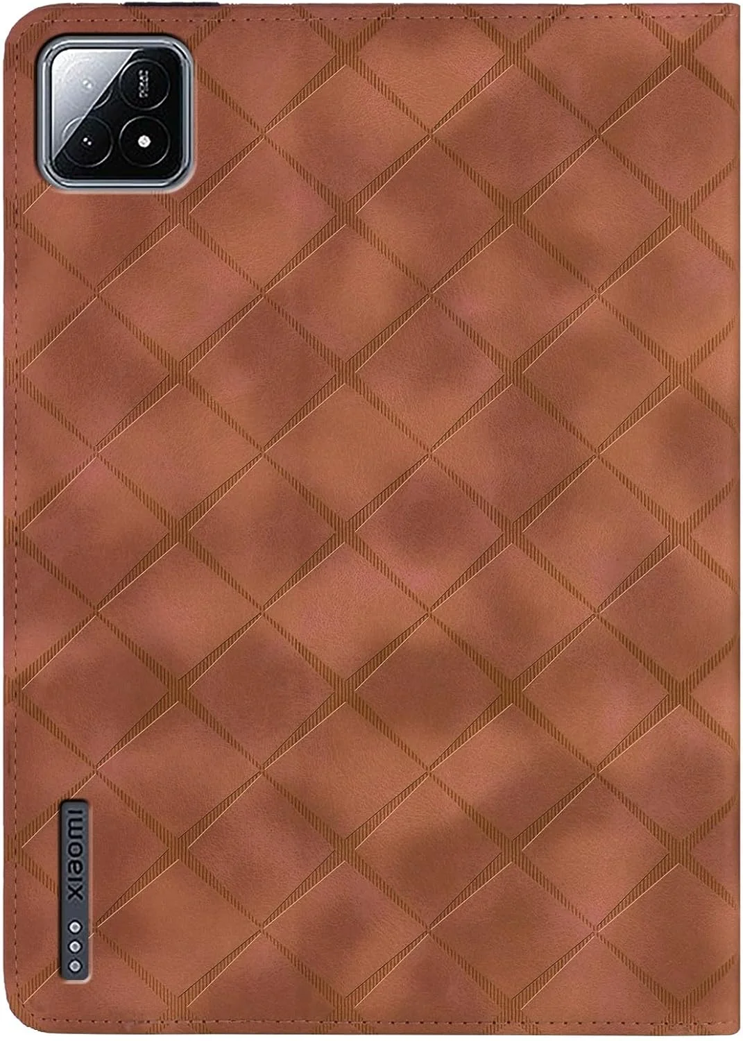 محافظ تبلت سازگار با شیائومی پد 6S Pro 12.4 اینچ 2024، دارای بند تثبیت کننده قابل تنظیم، جای کارت، کیف تبلت ضد ضربه، نوع براکت، کیف تبلت PC، لوازم جانبی تبلت (قهوه ای)