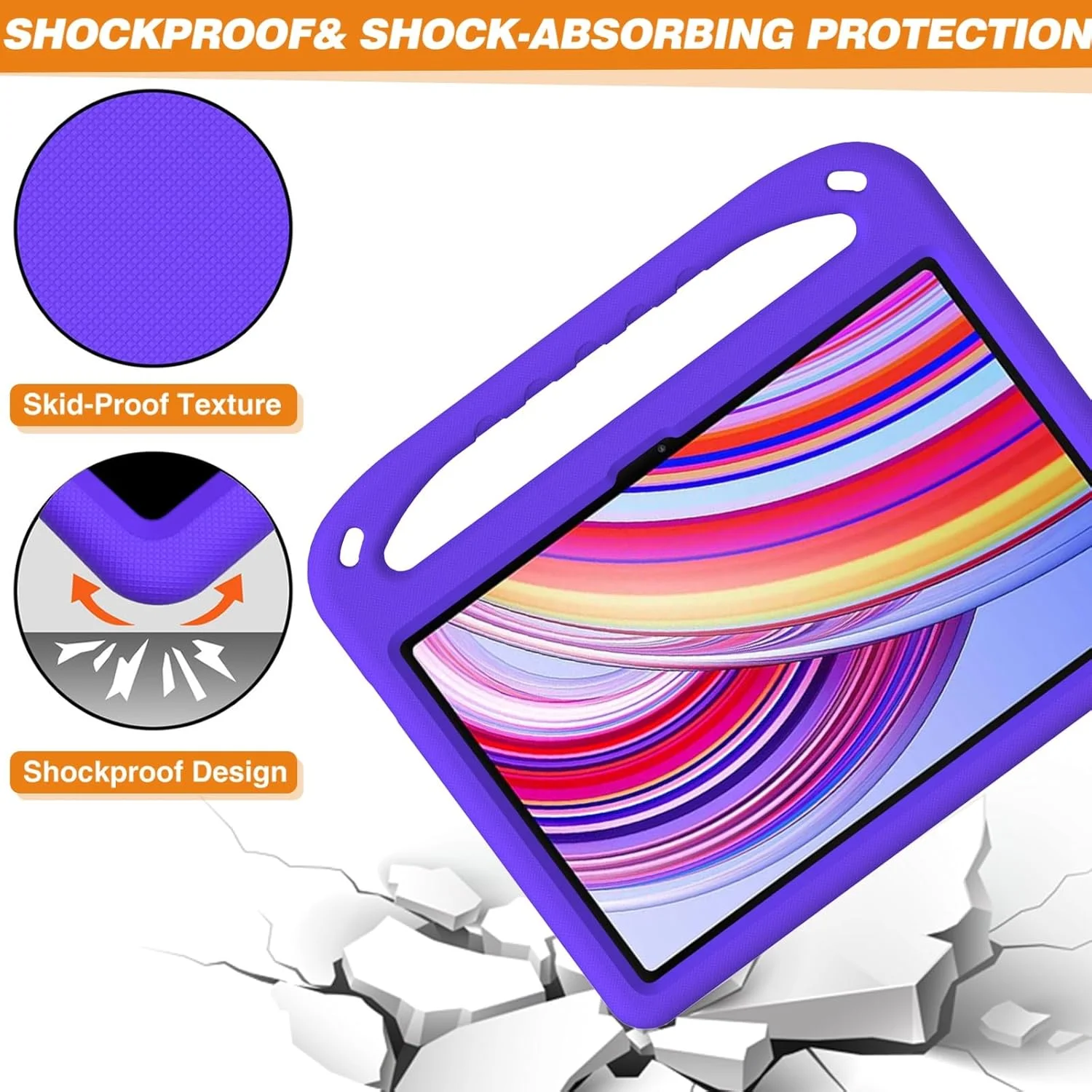 کیف مسافرتی تبلت سازگار با تبلت شیائومی Redmi Pad Pro 12.1 اینچ 2024، کیف محافظ سبک وزن EVA ضد ضربه سازگار با کودکان دارای دسته و بند شانه کیف مسافرتی تبلت سازگار با تبلت شیائومی Redmi Pad Pro 12.1 اینچ 2024، کیف محافظ سبک وزن EVA ضد ضربه سازگار با کودکان دارای دسته و بند شانه