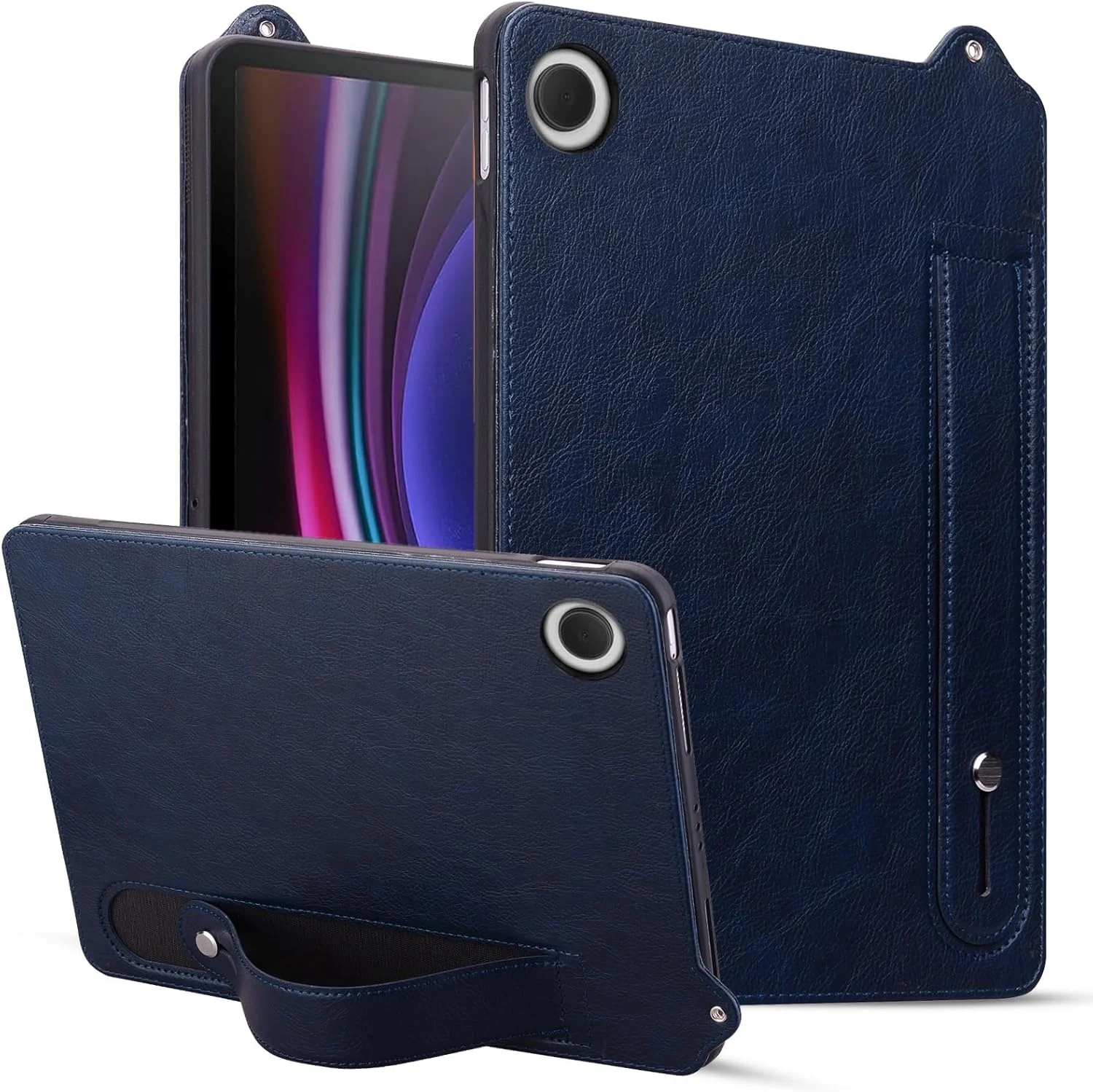 محافظ تبلت سازگار با شیائومی می پد 4 8 اینچ، ضد ضربه، دارای استند و بند دستی، کیف تبلت چرمی TPU، لوازم جانبی تبلت (آبی) محافظ تبلت سازگار با شیائومی می پد 4 8 اینچ، ضد ضربه، دارای استند و بند دستی، کیف تبلت چرمی TPU، لوازم جانبی تبلت (آبی)