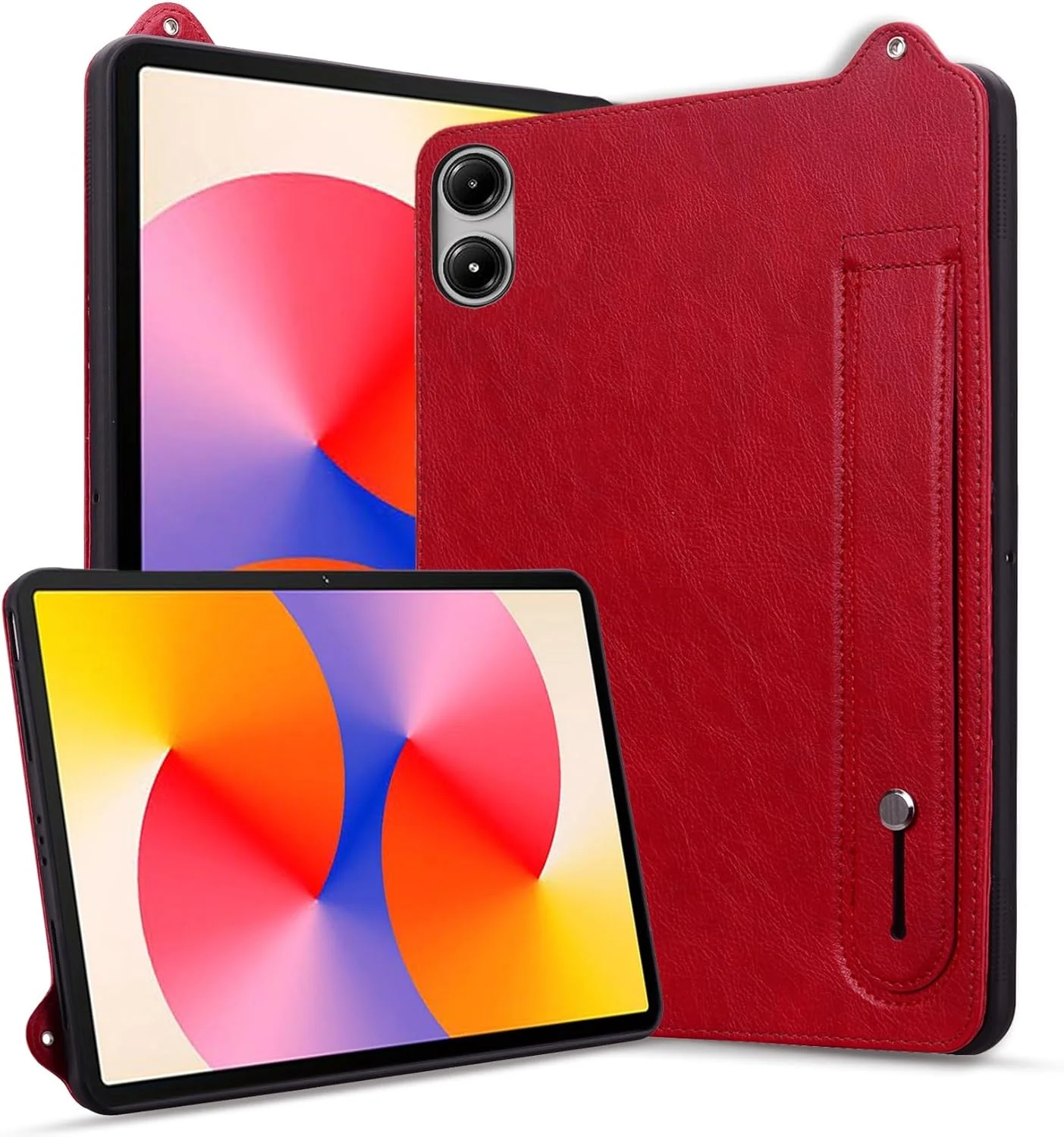 محافظ تبلت ETGOKJM سازگار با شیائومی Redmi Pad SE 11 2025، پایه ضد ضربه، بند مچی، کیف تبلت، چرمی، کیف تبلت TPU، لوازم جانبی تبلت (قرمز) محافظ تبلت ETGOKJM سازگار با شیائومی Redmi Pad SE 11 2025، پایه ضد ضربه، بند مچی، کیف تبلت، چرمی، کیف تبلت TPU، لوازم جانبی تبلت (قرمز)