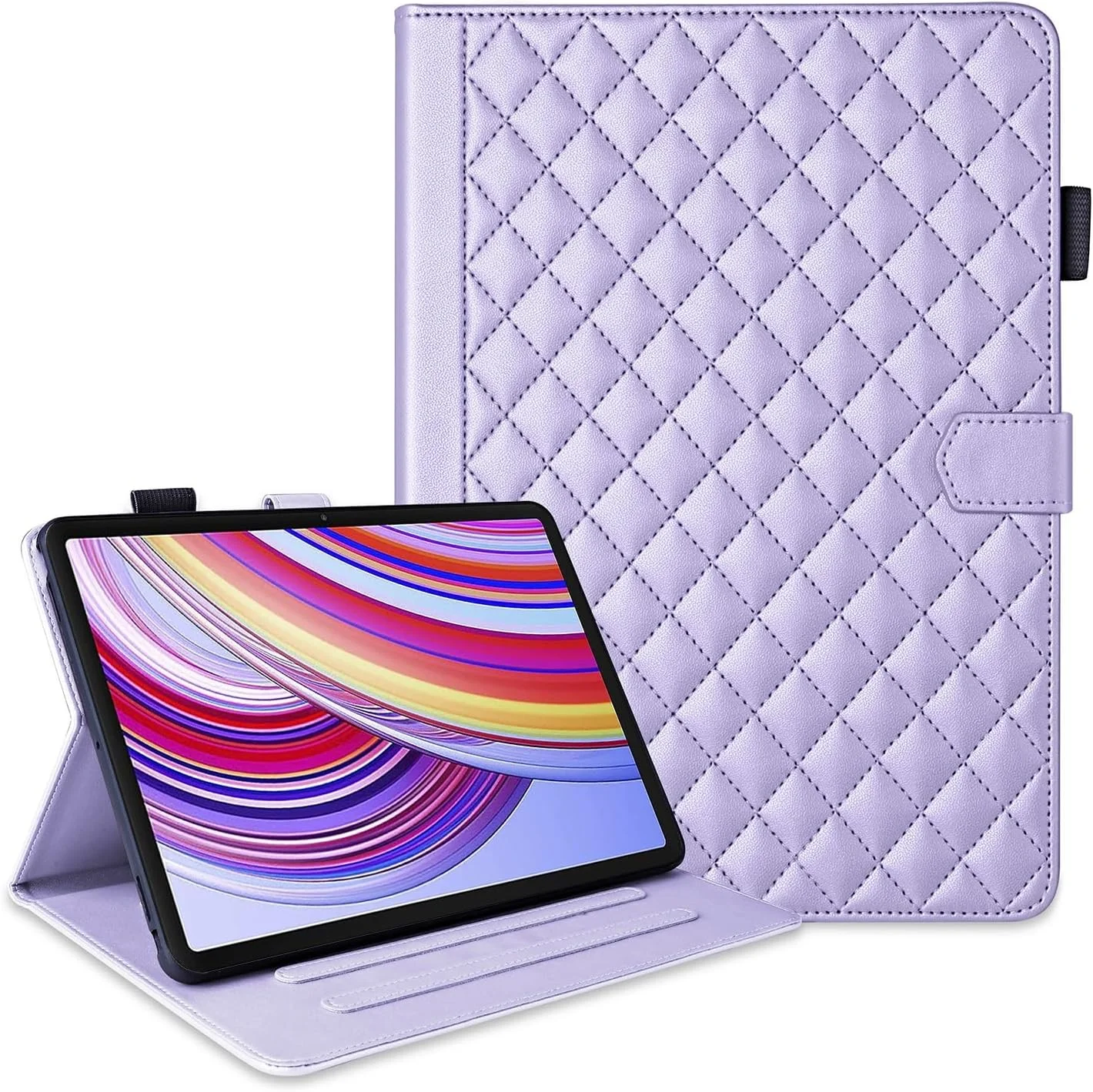 کیف چرمی تبلت Gruattreay سازگار با شیائومی Redmi Pad Pro 12.1 اینچ 2024، کیف استند PU و TPU با جای کارت، کیف ضد ضربه، کیف باریک تبلت (بنفش) کیف چرمی تبلت Gruattreay سازگار با شیائومی Redmi Pad Pro 12.1 اینچ 2024، کیف استند PU و TPU با جای کارت، کیف ضد ضربه، کیف باریک تبلت (بنفش)