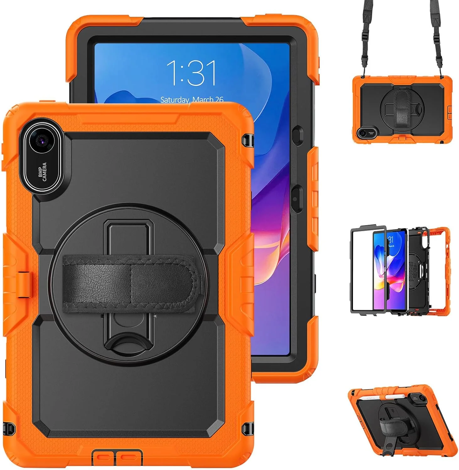 کاور ضد ضربه Gruattreay سازگار با تبلت شیائومی Redmi Pad 2 11 اینچ 2025، قاب تبلت مقاوم و ضد افتادن با پایه مخفی + بند دستی + بند شانه (نارنجی) کاور ضد ضربه Gruattreay سازگار با تبلت شیائومی Redmi Pad 2 11 اینچ 2025، قاب تبلت مقاوم و ضد افتادن با پایه مخفی + بند دستی + بند شانه (نارنجی)