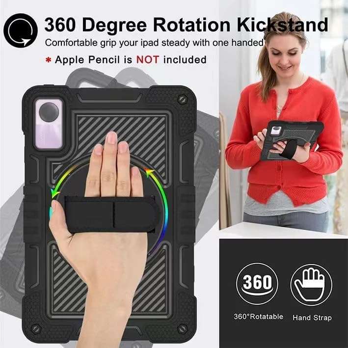 کاور تبلت مقاوم و بادوام سازگار با شیائومی Redmi Pad SE 11 اینچ عرضه شده در سال 2023، قاب محافظ ضد ضربه با بند دستی، بند شانه، پایه استند ثابت، قاب تبلت سیلیکونی کاور تبلت مقاوم و بادوام سازگار با شیائومی Redmi Pad SE 11 اینچ عرضه شده در سال 2023، قاب محافظ ضد ضربه با بند دستی، بند شانه، پایه استند ثابت، قاب تبلت سیلیکونی