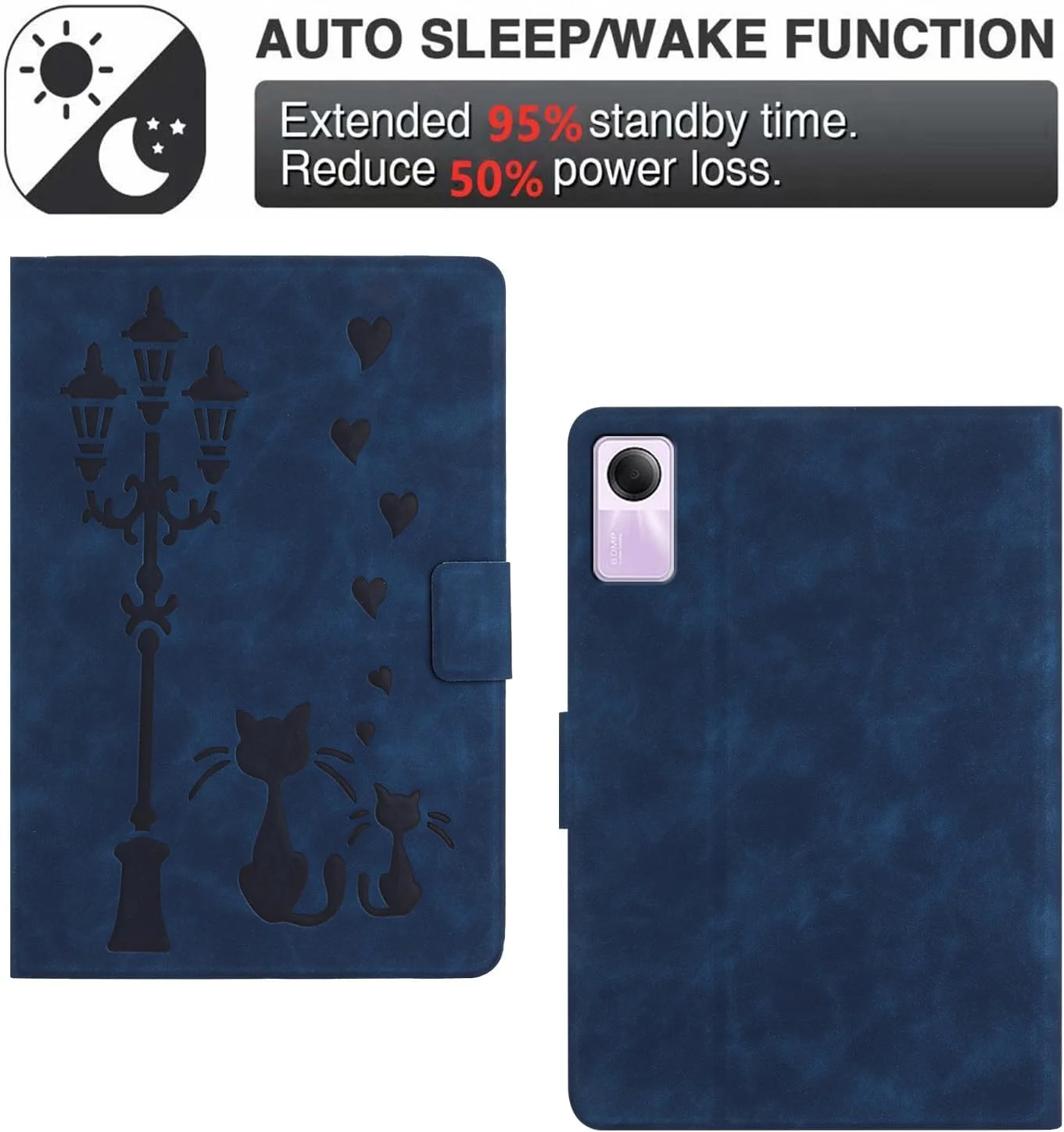 کاور محافظ چرمی تبلت شیائومی Redmi Pad SE 2023 سایز 11 اینچ، طرح گربه های عاشق زیر نور چراغ خیابان، آبی کاور محافظ چرمی تبلت شیائومی Redmi Pad SE 2023 سایز 11 اینچ، طرح گربه های عاشق زیر نور چراغ خیابان، آبی