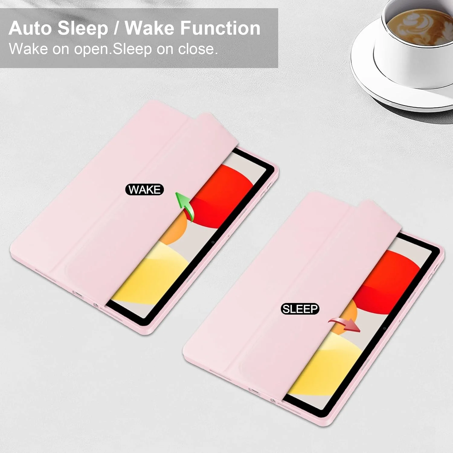 کاور هوشمند تاشو سازگار با تبلت شیائومی Redmi Pad SE 11 اینچ 2023، کاور پشتی شفاف و باریک TPU با پایه و جای مداد، ضد ضربه، قابلیت بیدار/خواب خودکار. صورتی کاور هوشمند تاشو سازگار با تبلت شیائومی Redmi Pad SE 11 اینچ 2023، کاور پشتی شفاف و باریک TPU با پایه و جای مداد، ضد ضربه، قابلیت بیدار/خواب خودکار. صورتی