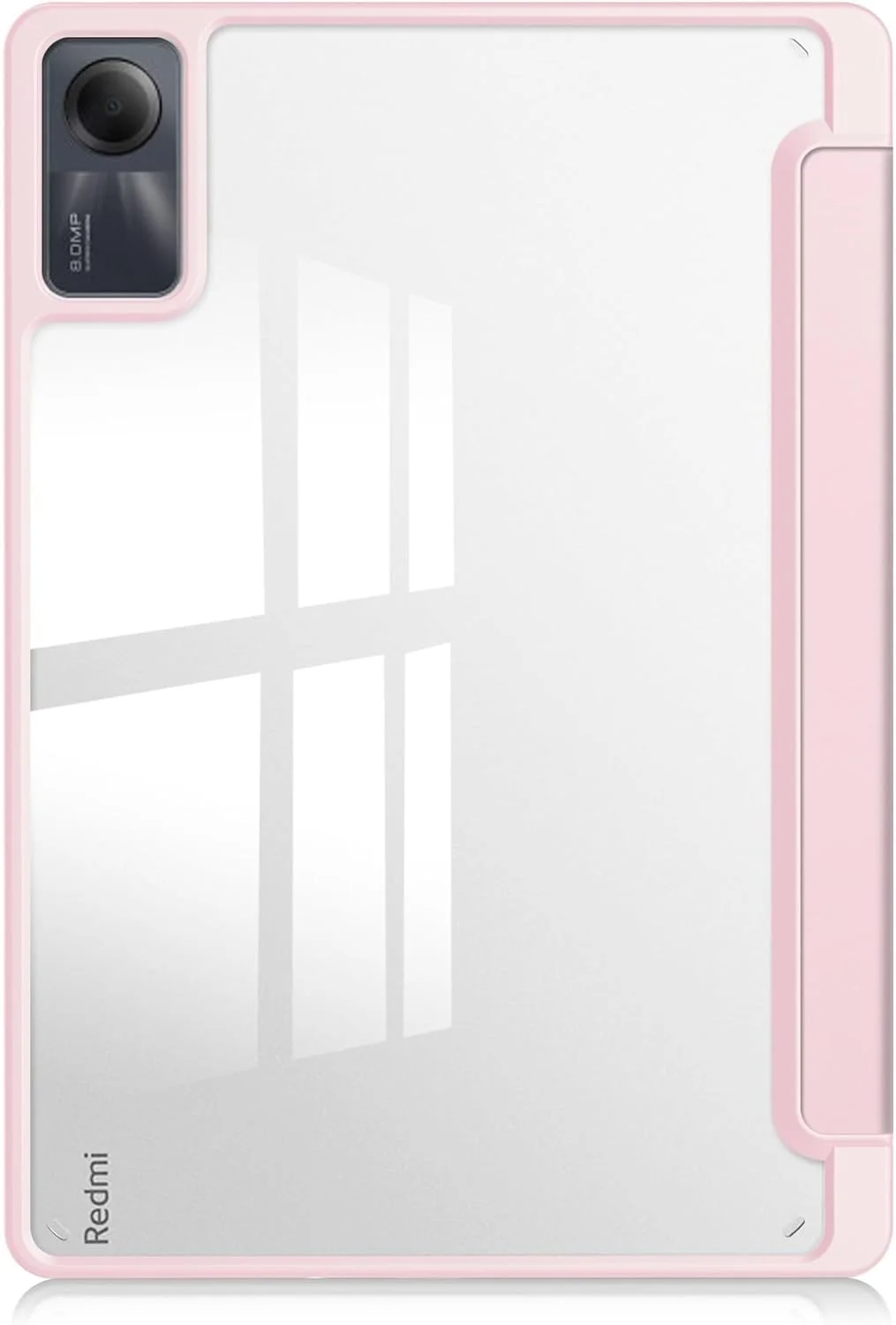 کاور هوشمند تاشو سازگار با تبلت شیائومی Redmi Pad SE 11 اینچ 2023، کاور پشتی شفاف و باریک TPU با پایه و جای مداد، ضد ضربه، قابلیت بیدار/خواب خودکار. صورتی کاور هوشمند تاشو سازگار با تبلت شیائومی Redmi Pad SE 11 اینچ 2023، کاور پشتی شفاف و باریک TPU با پایه و جای مداد، ضد ضربه، قابلیت بیدار/خواب خودکار. صورتی