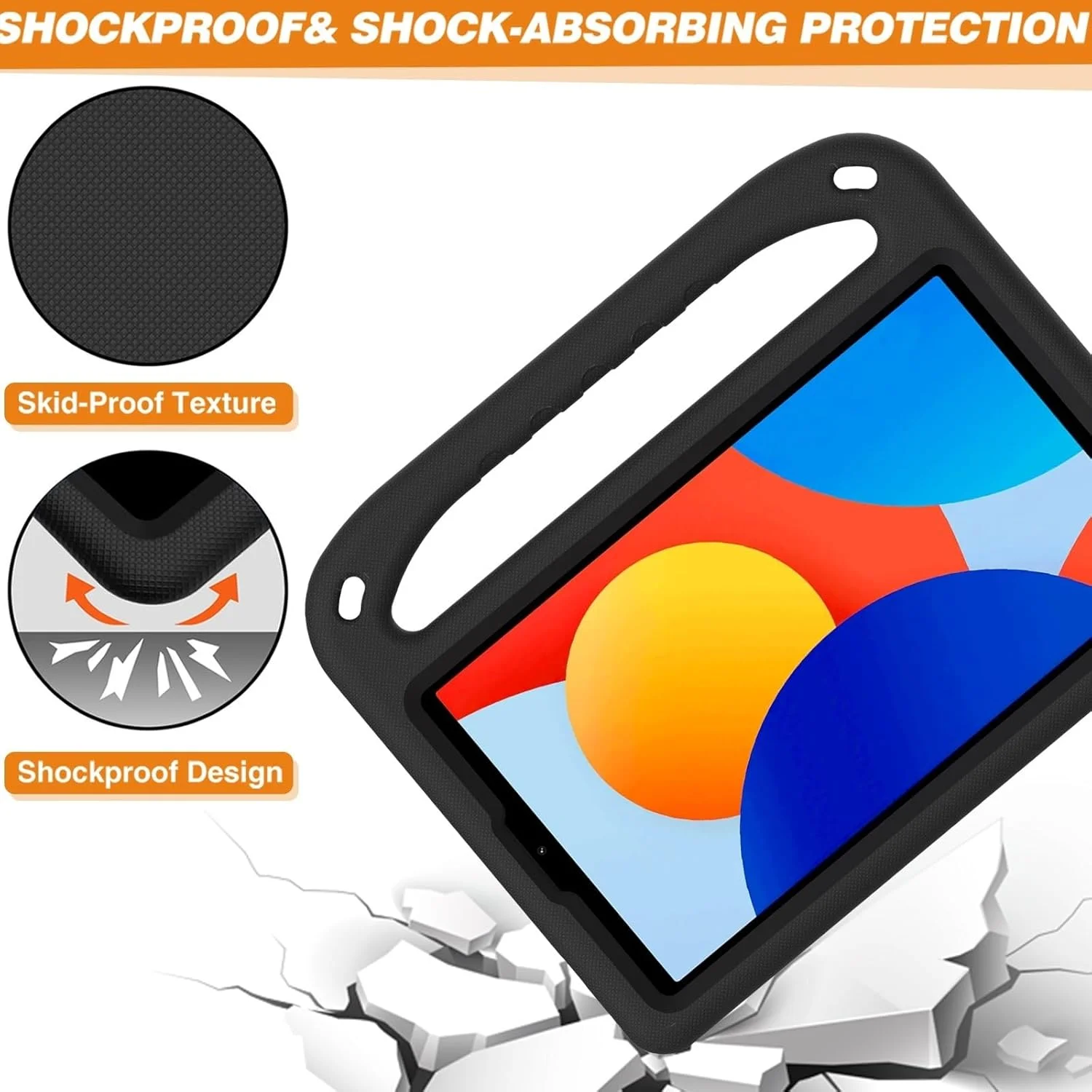 کیف تبلت سازگار با Xiaomi Redmi Pad SE 8.7 اینچ (2024)، کیف محافظ EVA سبک وزن و مقاوم در برابر ضربه مناسب کودکان، سازگار با تبلت Redmi Pad SE 8.7 اینچی دارای کیف با s